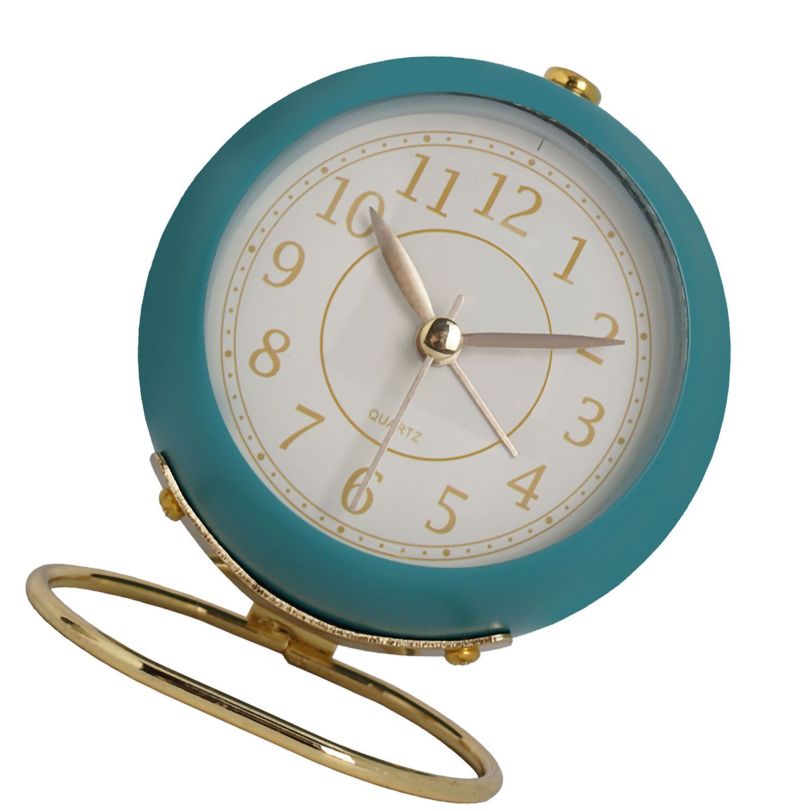 European Style Metal Clock Ingenious Mute Round Children Electronic Quartz view 5
