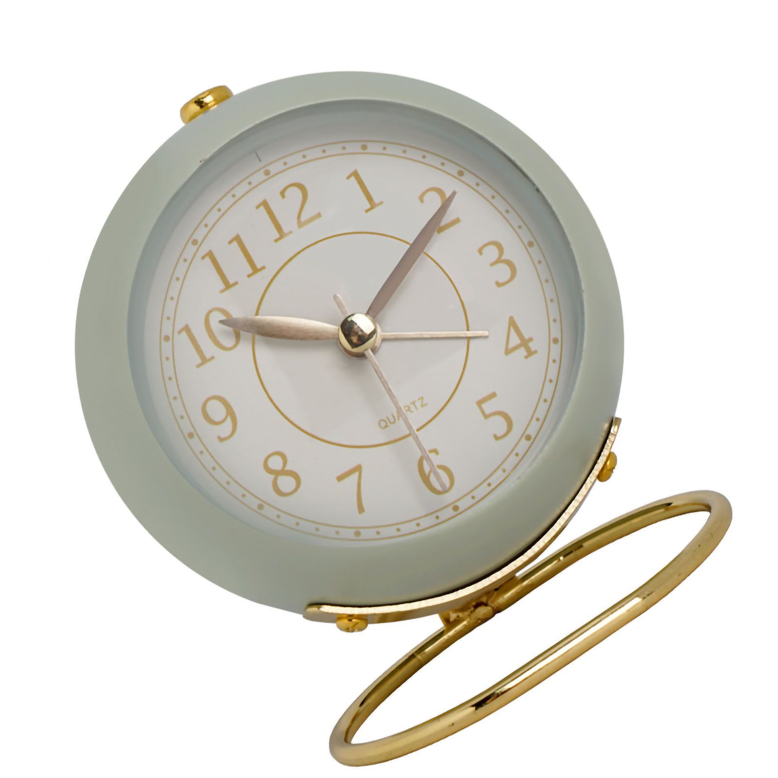 European Style Metal Clock Ingenious Mute Round Children Electronic Quartz view 2