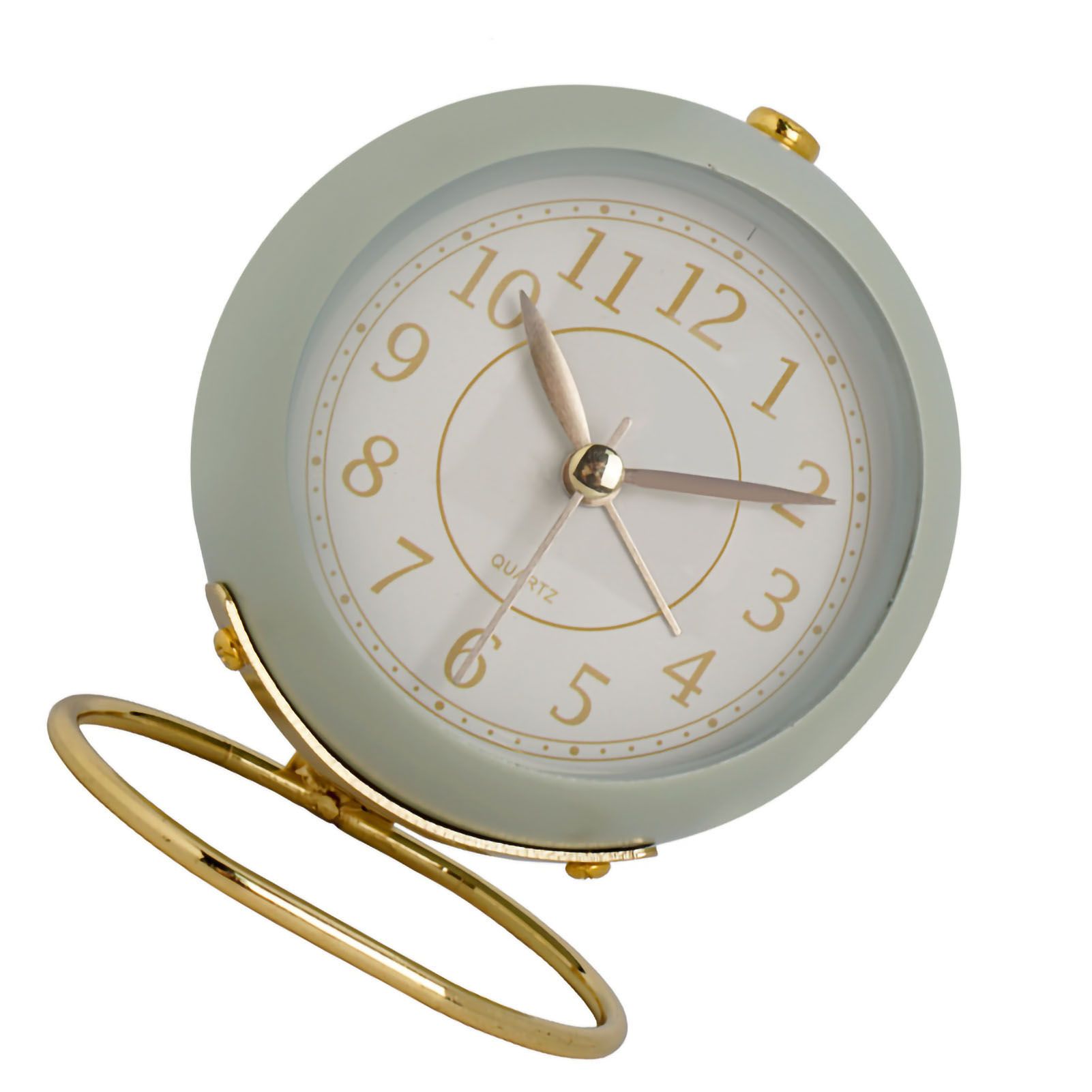European Style Metal Clock Ingenious Mute Round Children Electronic Quartz view 3