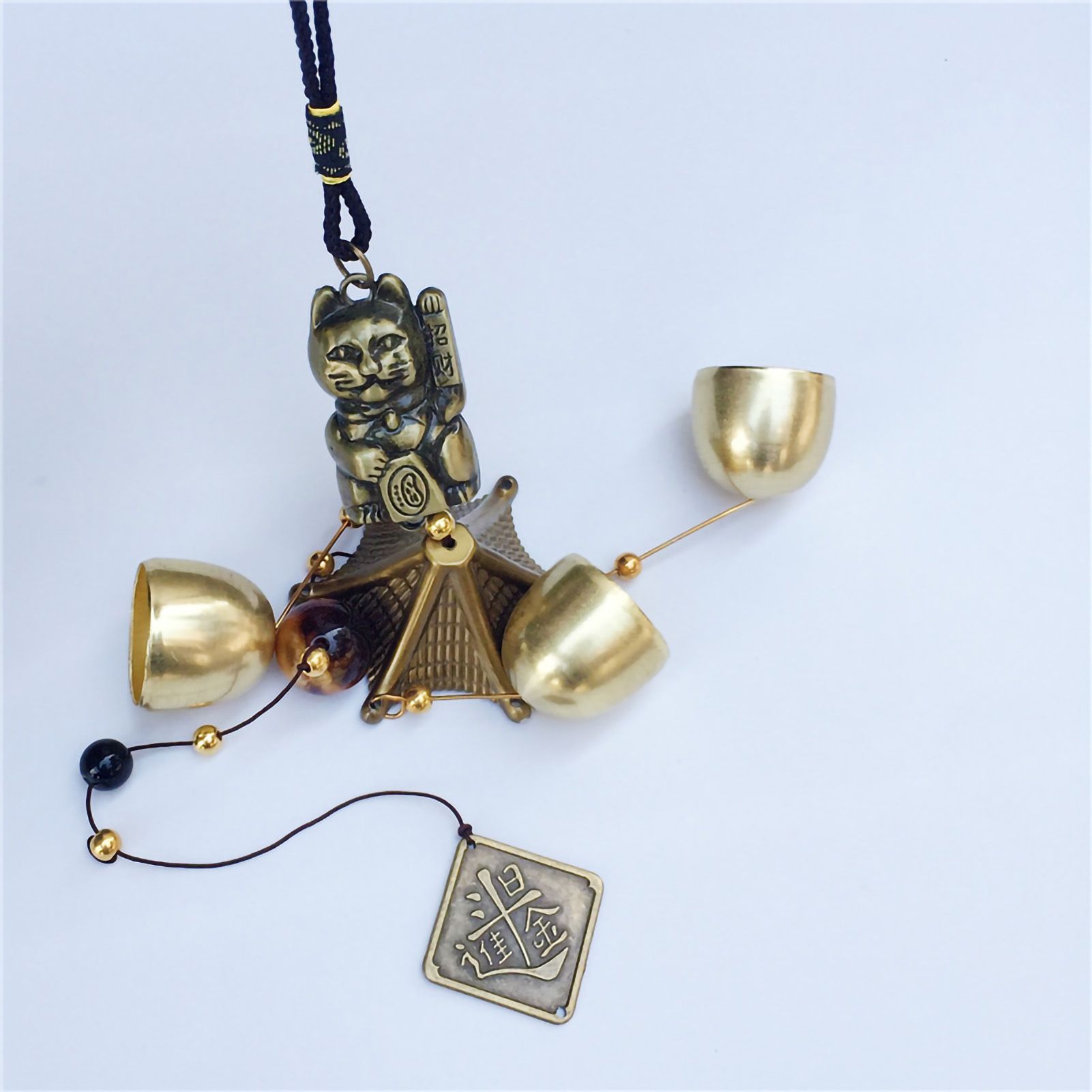 Metal Hanging Wind Chimes Soft Voice Peace Symbolism Golden Wind Chimes for view 2
