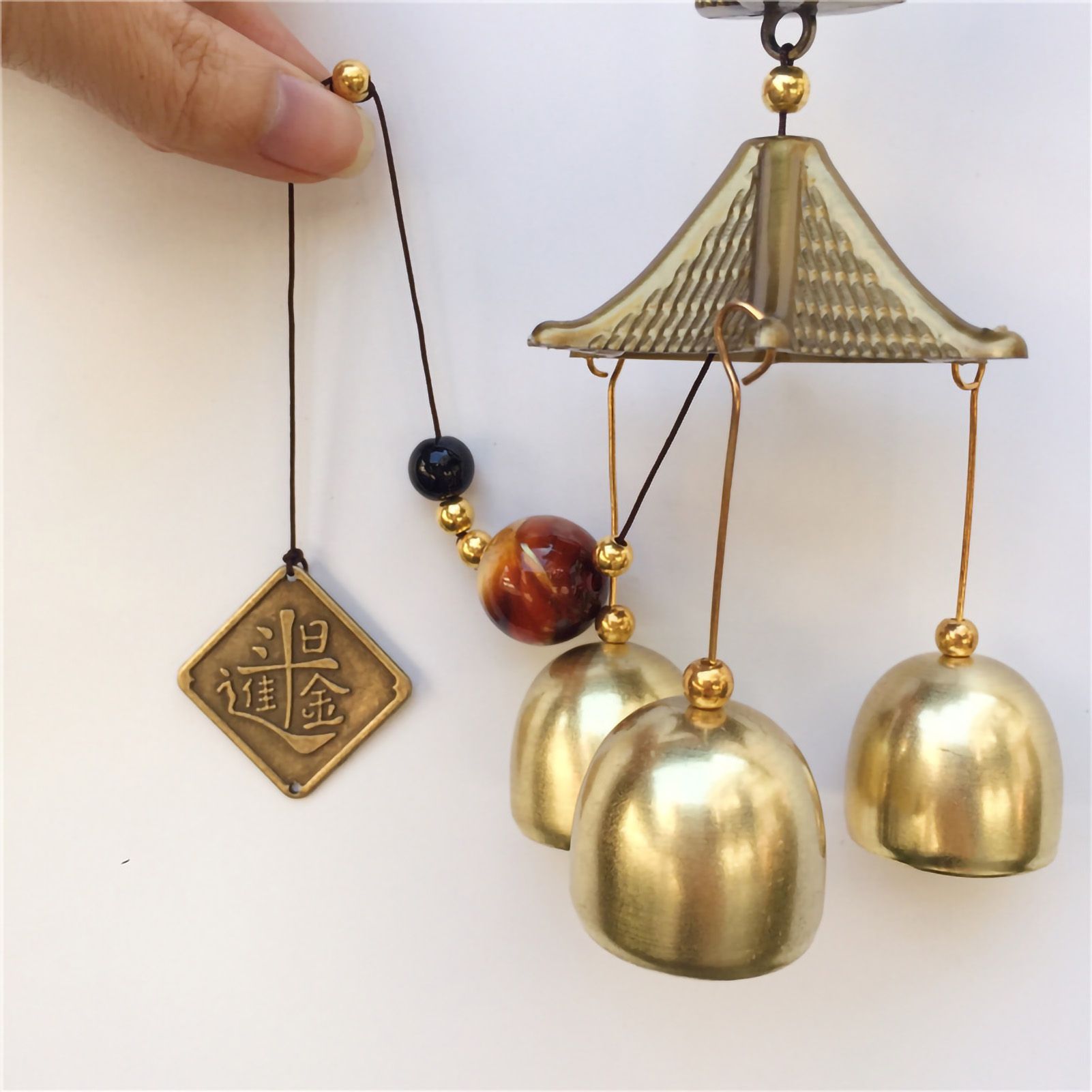 Metal Hanging Wind Chimes Soft Voice Peace Symbolism Golden Wind Chimes for view 4