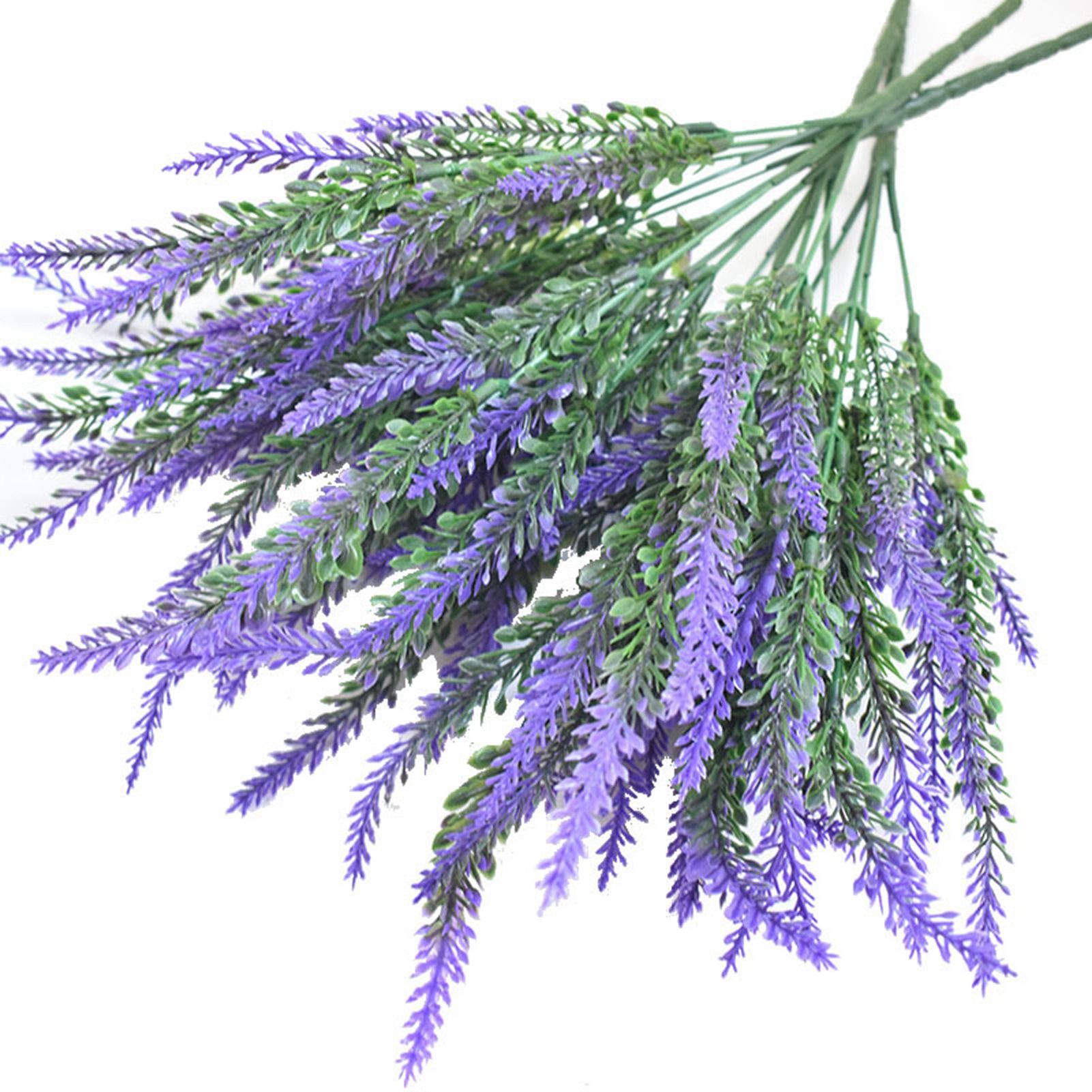 Plastic Artificial Lavender Flowers Odorless Realistic Fake Lavender for Scene view 2