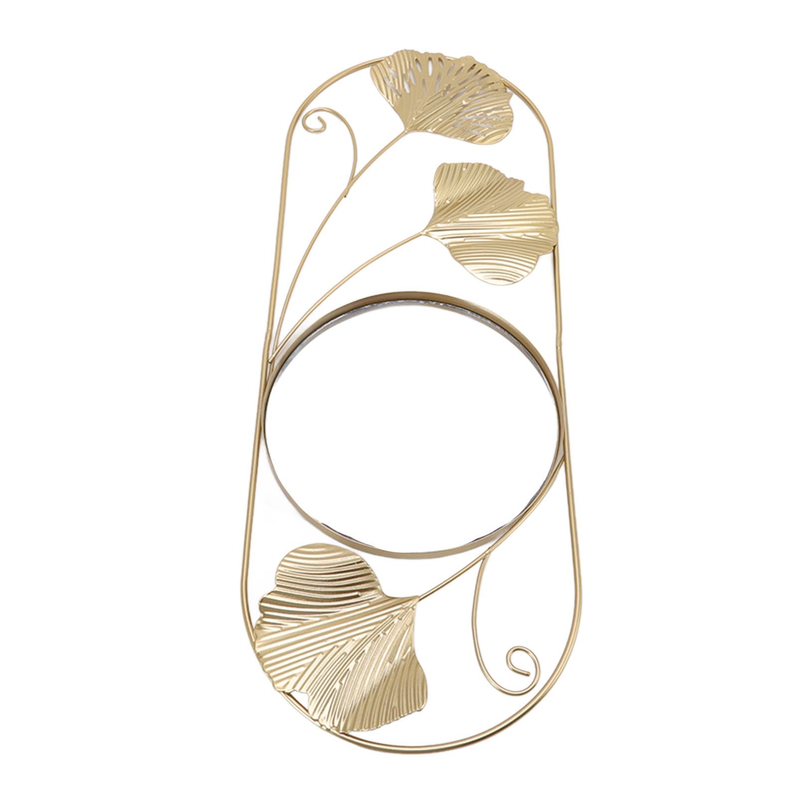 Metal Leaf Wall Mirror Fade Resistant Artistic Modern Decorative Mirror for view 2