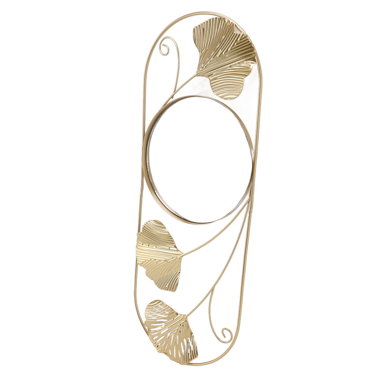 Metal Leaf Wall Mirror Fade Resistant Artistic Modern Decorative Mirror for view 6