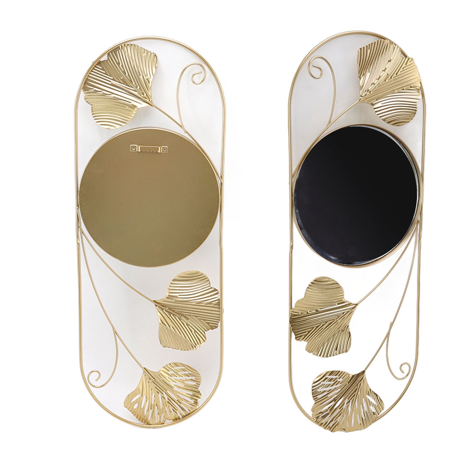 Metal Leaf Wall Mirror Fade Resistant Artistic Modern Decorative Mirror for view 9
