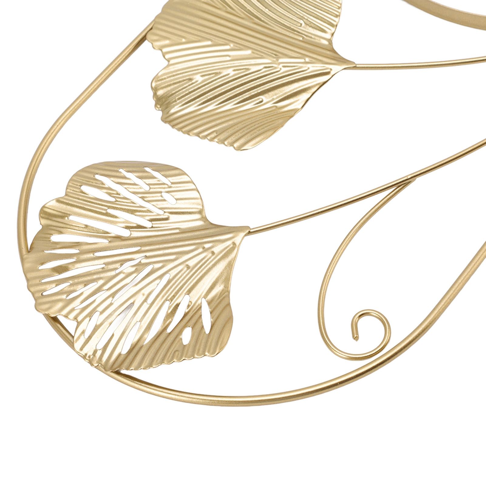 Metal Leaf Wall Mirror Fade Resistant Artistic Modern Decorative Mirror for view 15