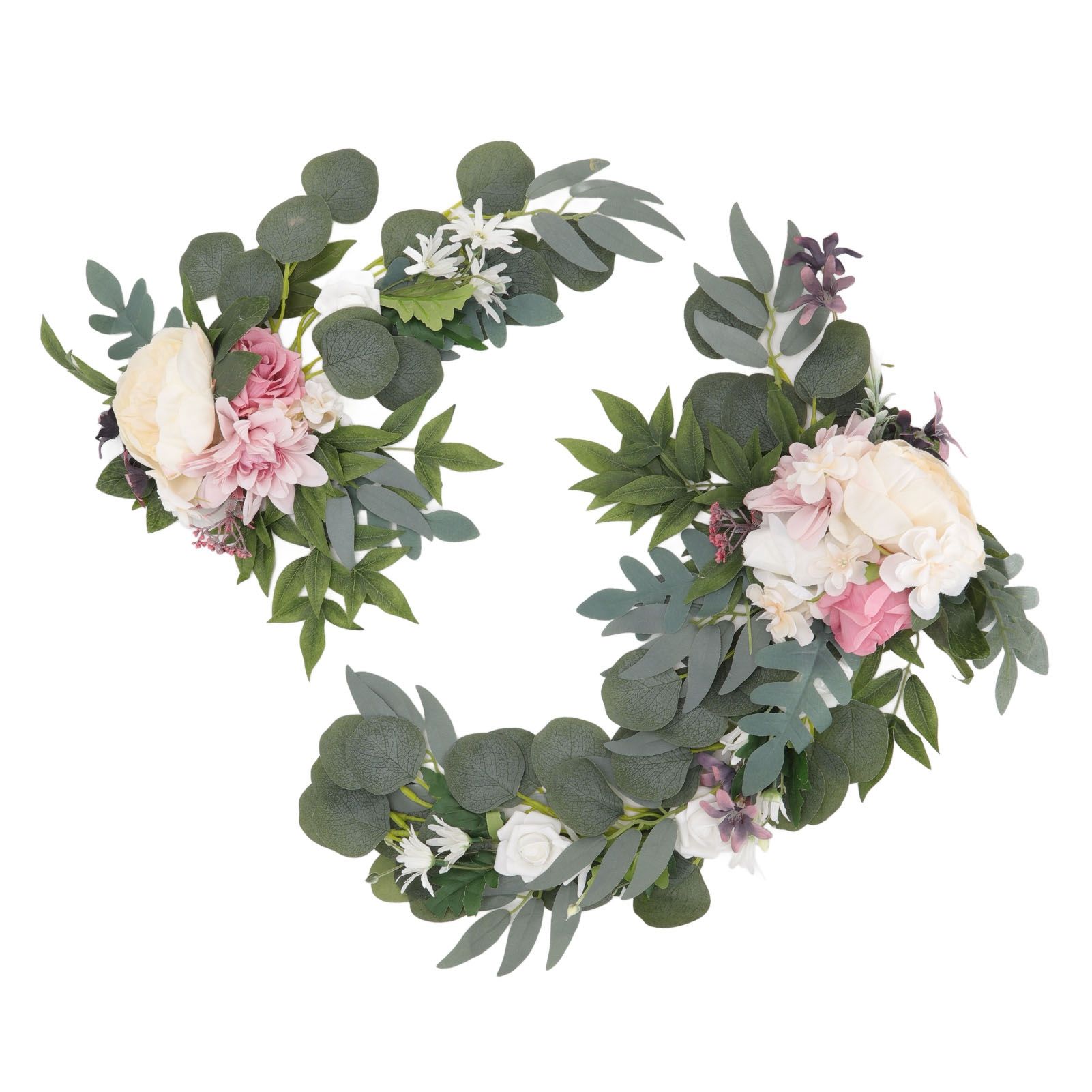 2pcs Hanging Flowers Swag ABS Artificial Decorative Arch Flowers with Bandage view 5