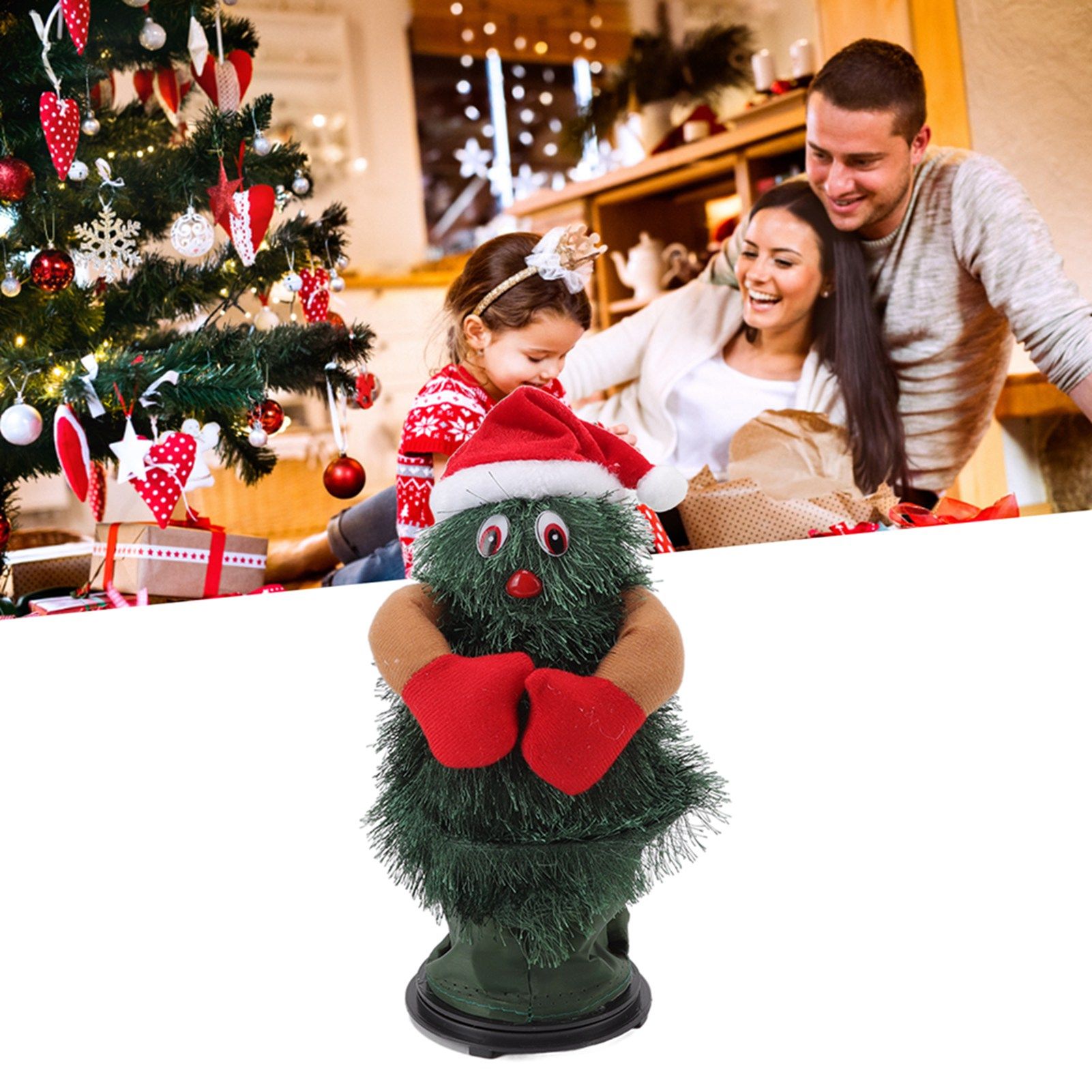 Rotating Dancing Christmas Tree Music Plastic Electric Christmas Tree Toy for view 12