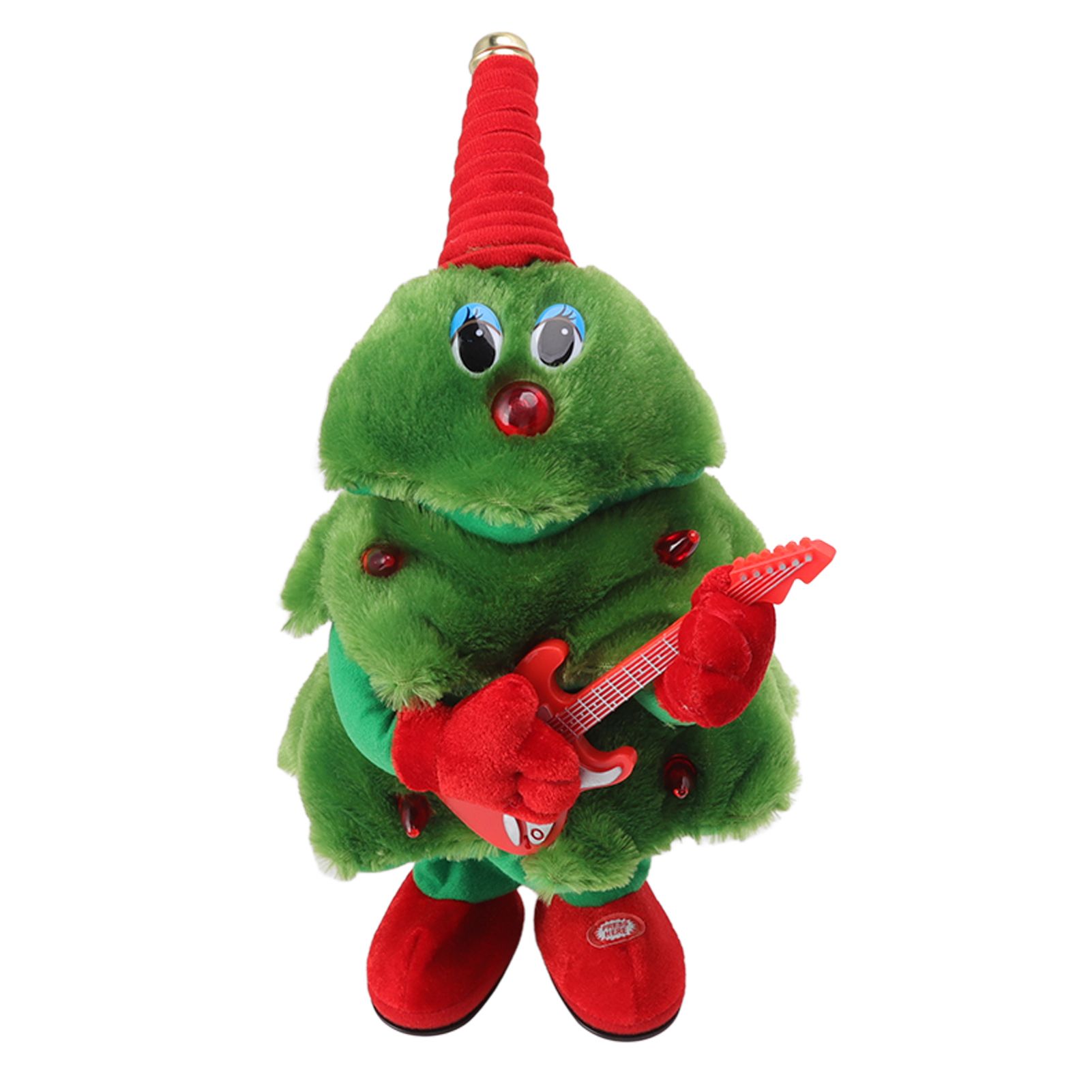 Electric Christmas Tree Plush Toy 8 Songs Continuous Play Glowing Swinging view 3