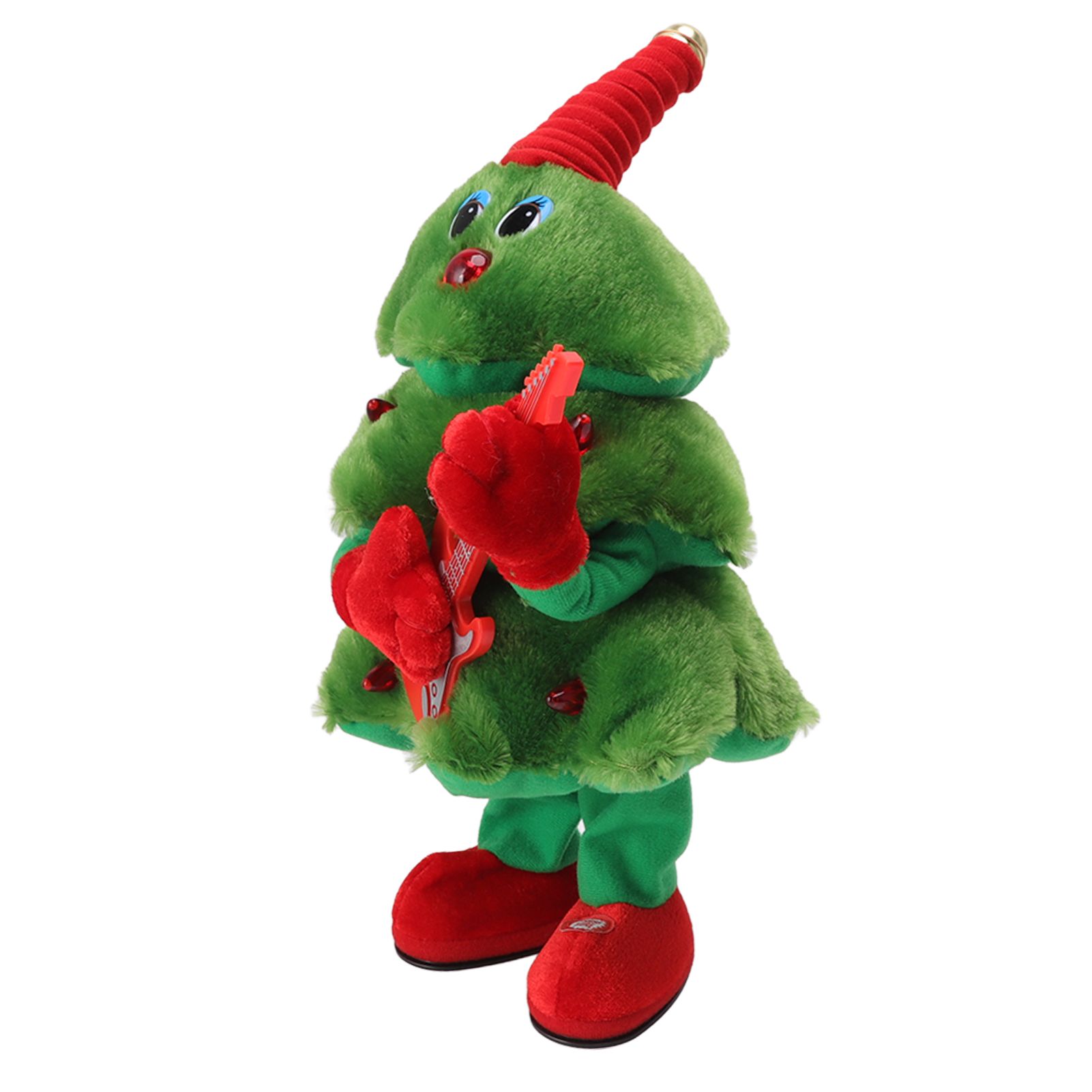 Electric Christmas Tree Plush Toy 8 Songs Continuous Play Glowing Swinging view 6