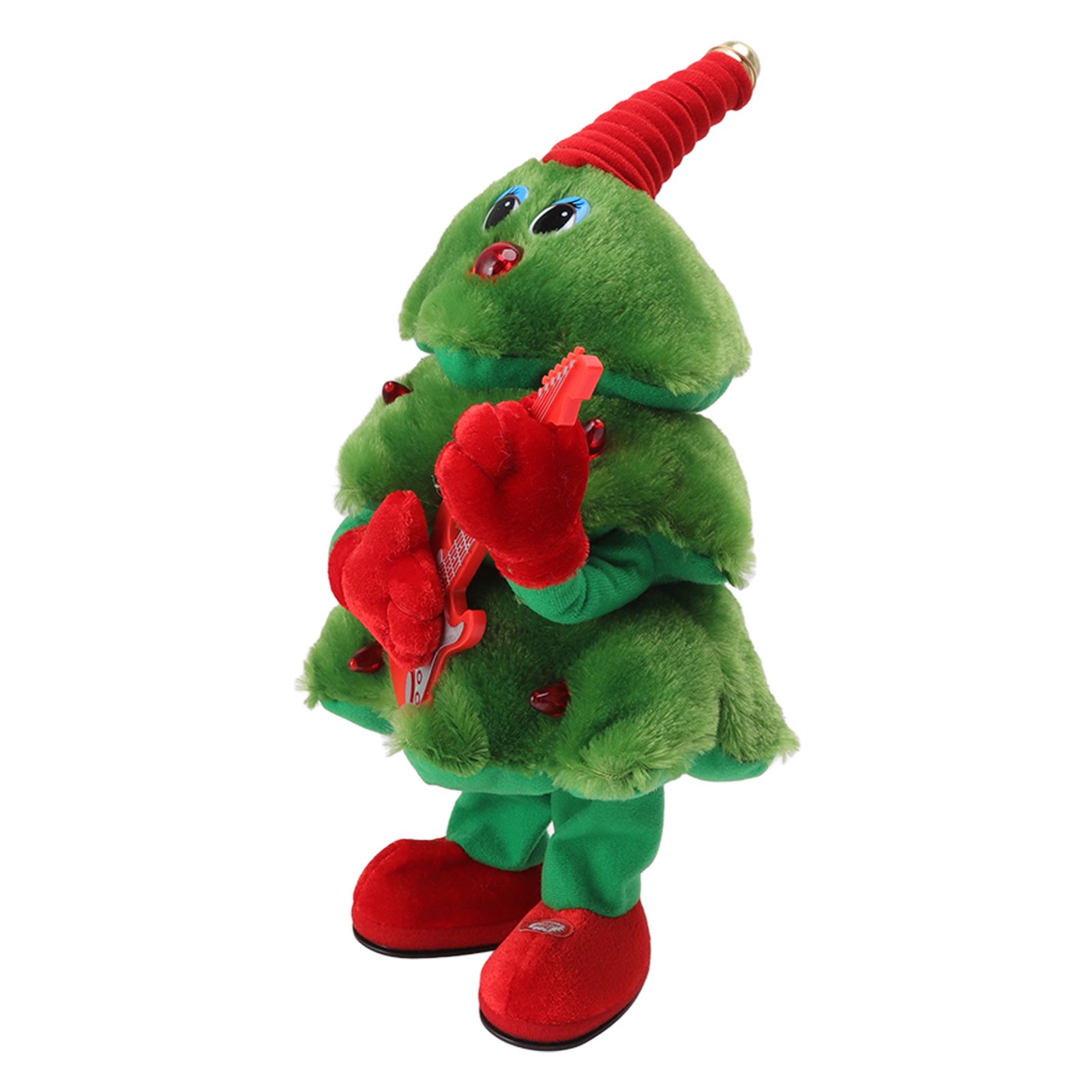 Electric Christmas Tree Plush Toy 8 Songs Continuous Play Glowing Swinging view 7
