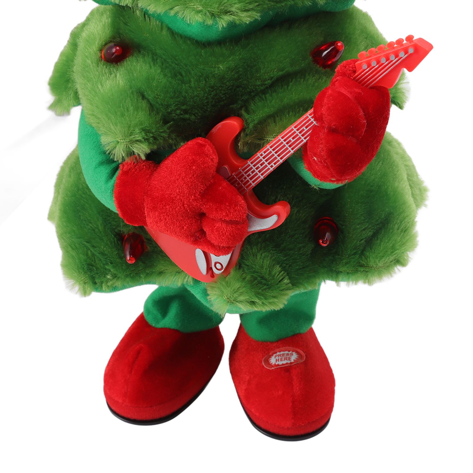 Electric Christmas Tree Plush Toy 8 Songs Continuous Play Glowing Swinging view 13