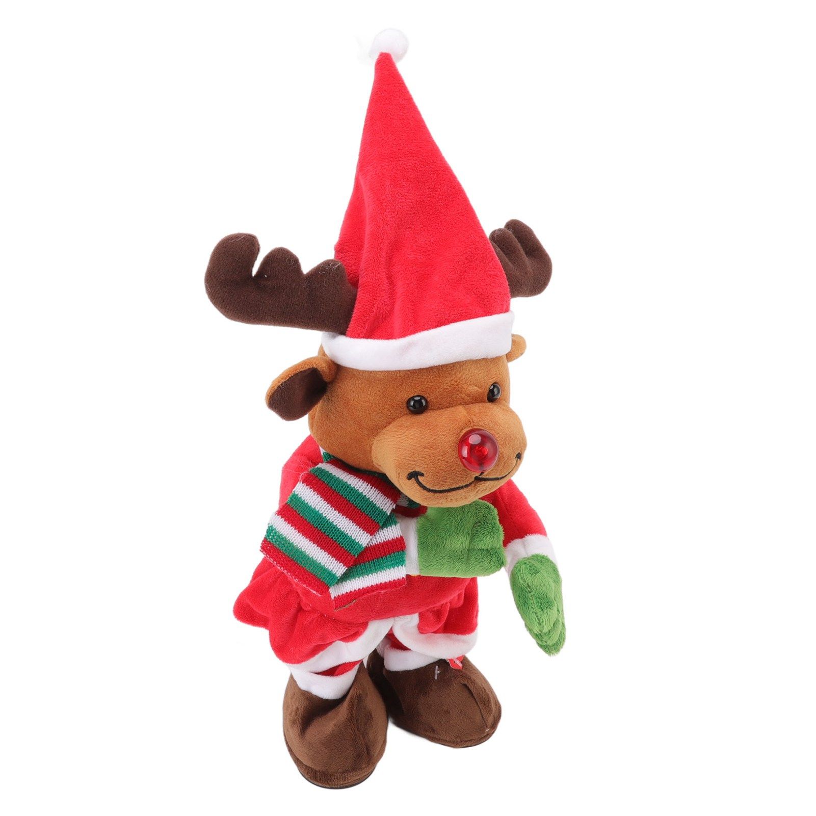 Electric Music Christmas Toy Doll Dancing Singing Glowing Swinging Plush Toy view 4