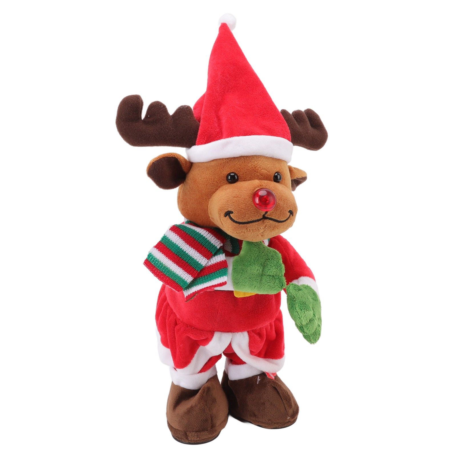 Electric Music Christmas Toy Doll Dancing Singing Glowing Swinging Plush Toy view 5
