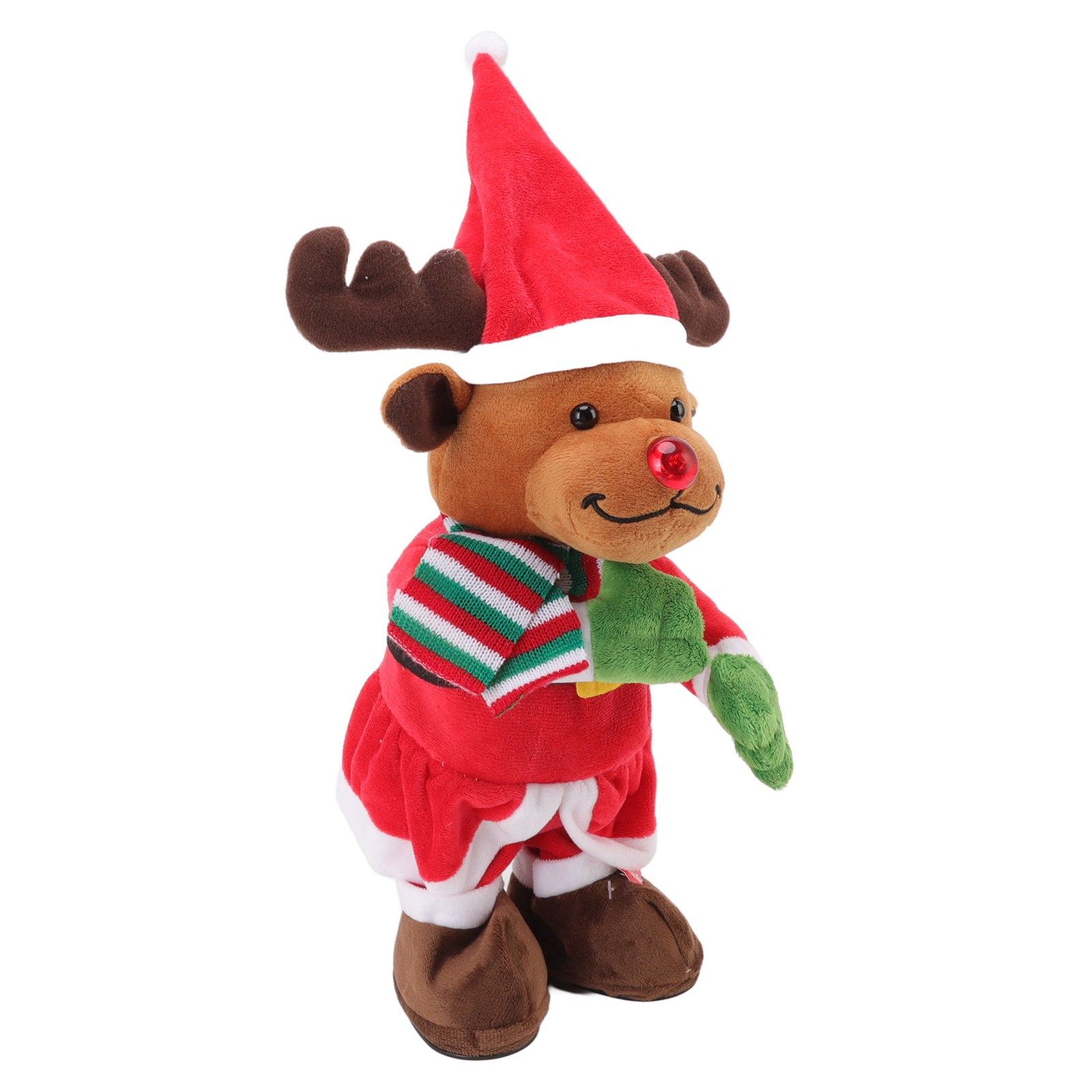Electric Music Christmas Toy Doll Dancing Singing Glowing Swinging Plush Toy view 6