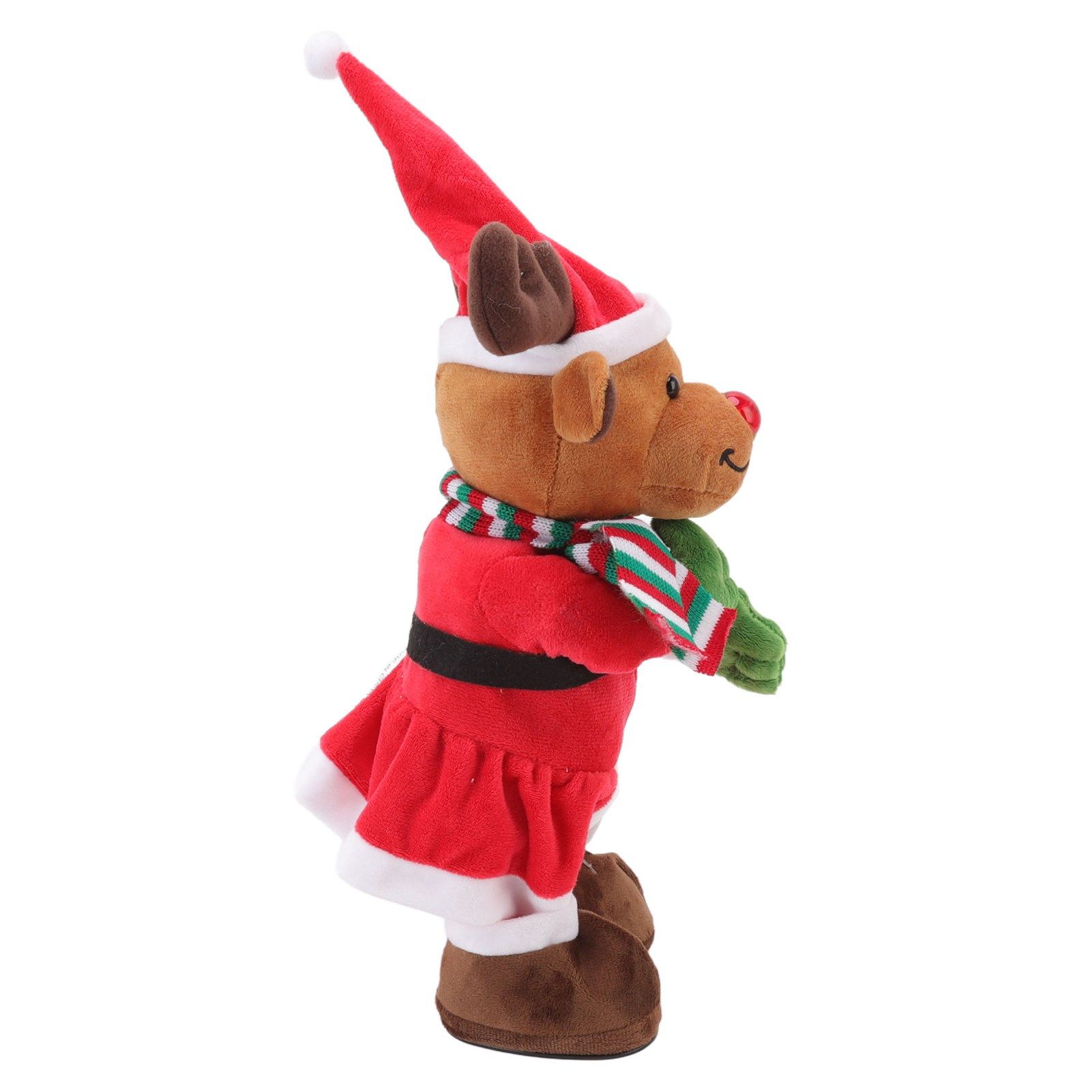 Electric Music Christmas Toy Doll Dancing Singing Glowing Swinging Plush Toy view 8