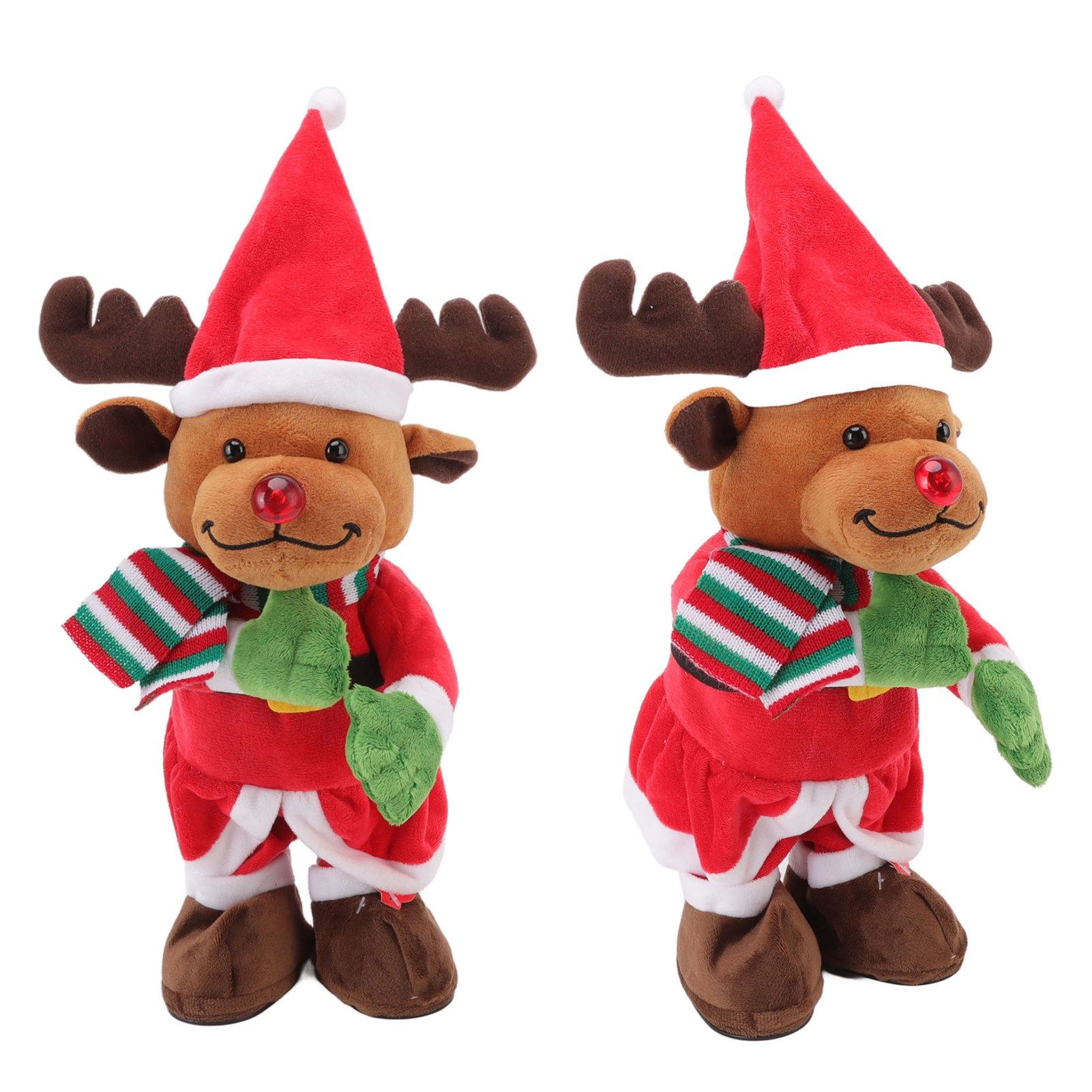 Electric Music Christmas Toy Doll Dancing Singing Glowing Swinging Plush Toy view 10