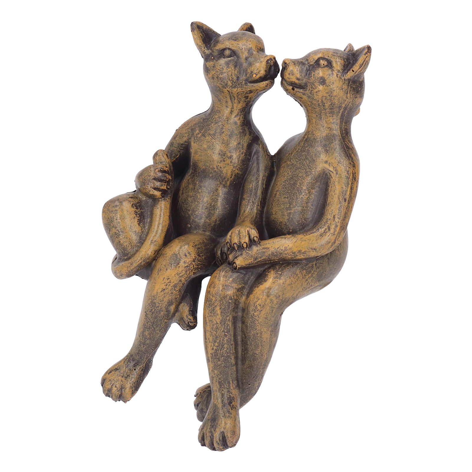 Kitten Resin Ornament Cute Lifelike Hand Painted Miniature Cat Decorations for view 2