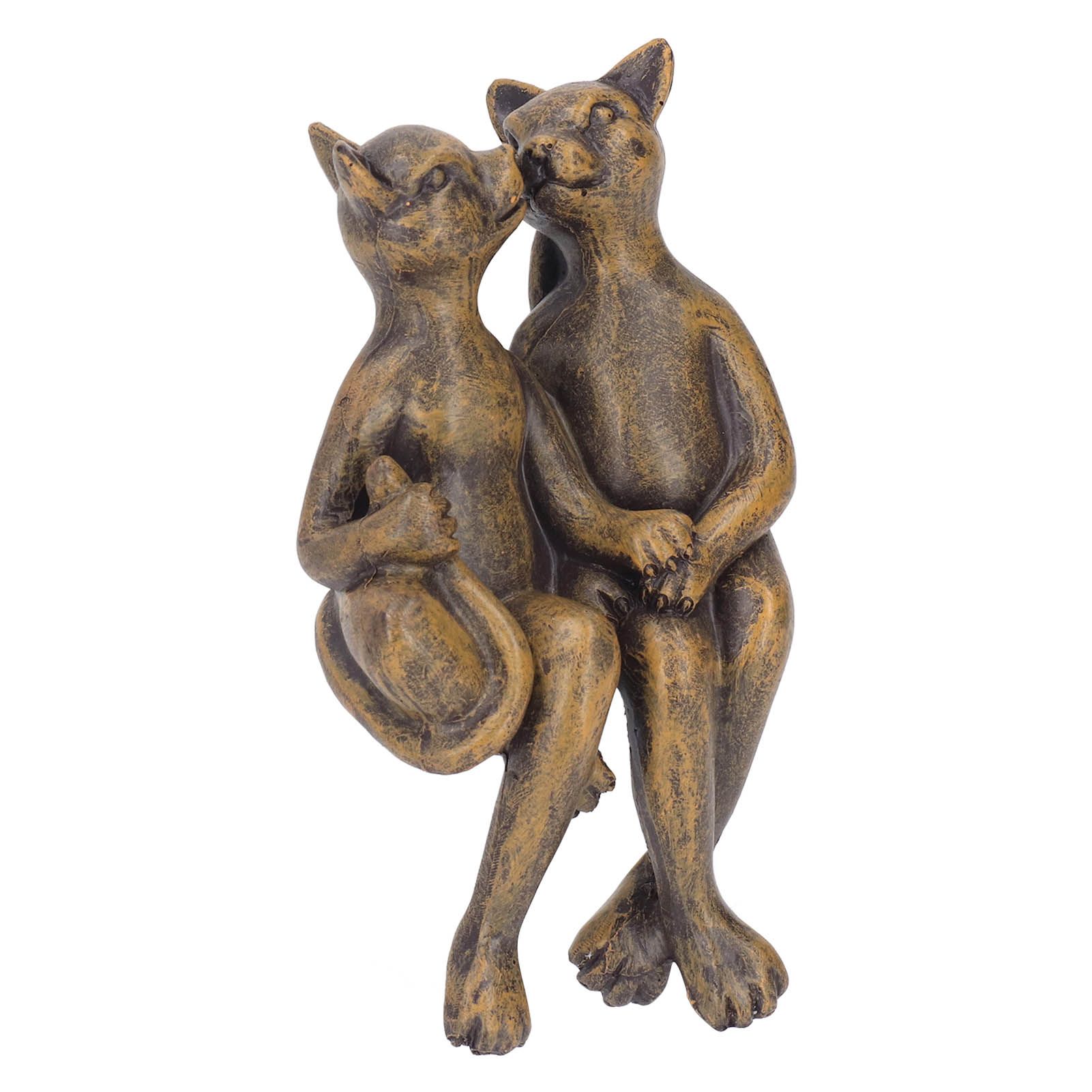 Kitten Resin Ornament Cute Lifelike Hand Painted Miniature Cat Decorations for view 5
