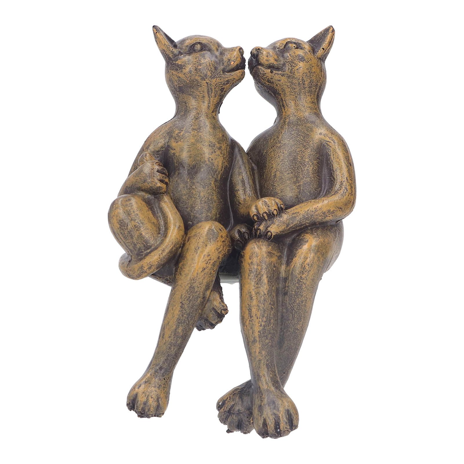 Kitten Resin Ornament Cute Lifelike Hand Painted Miniature Cat Decorations for view 6