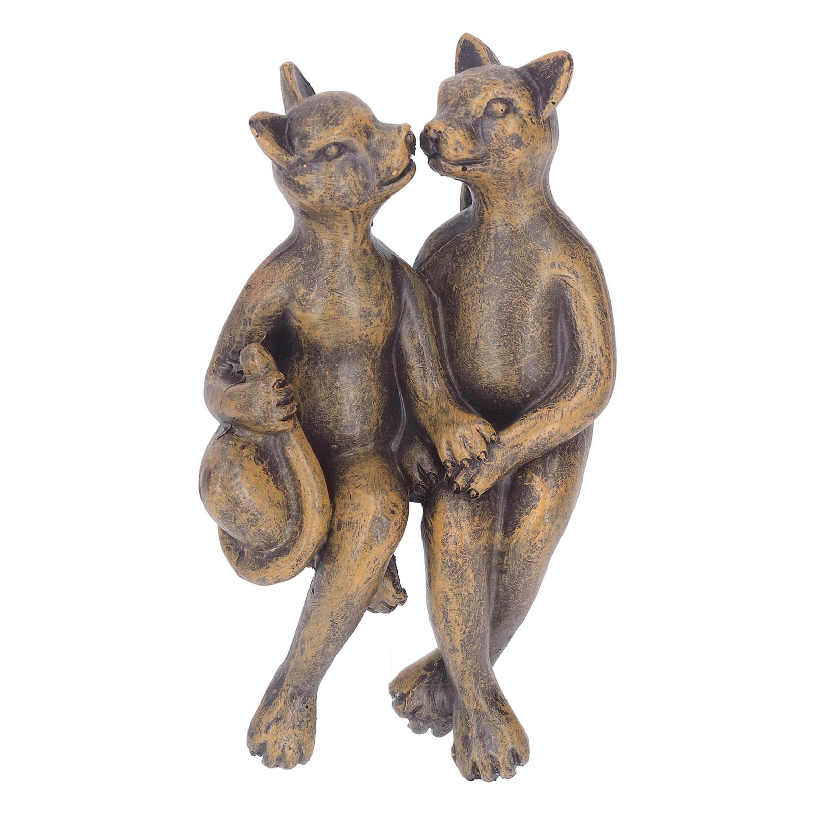 Kitten Resin Ornament Cute Lifelike Hand Painted Miniature Cat Decorations for view 10