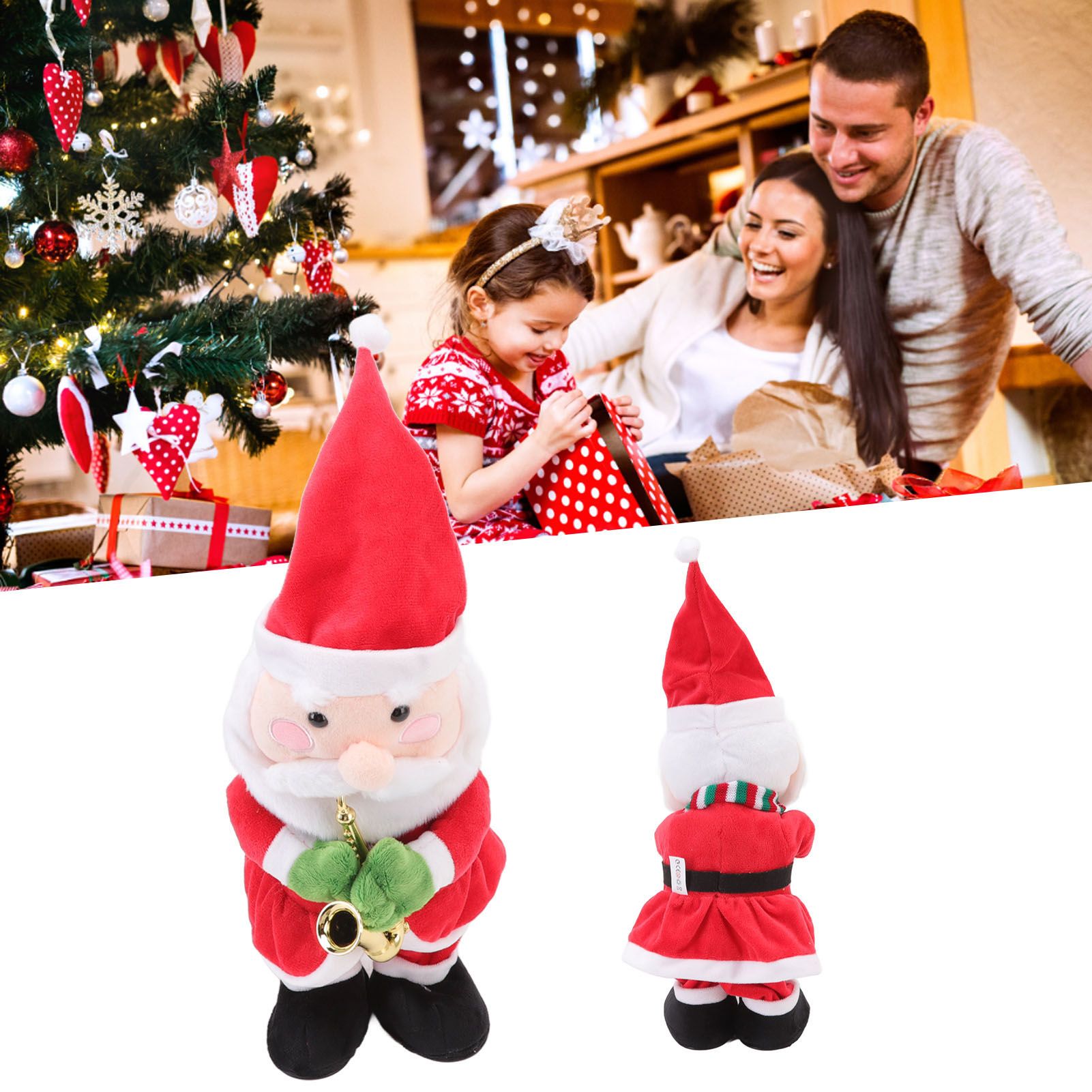 Electric Music Christmas Toy Doll 8 Songs Continuous Play Dancing Singing view 11