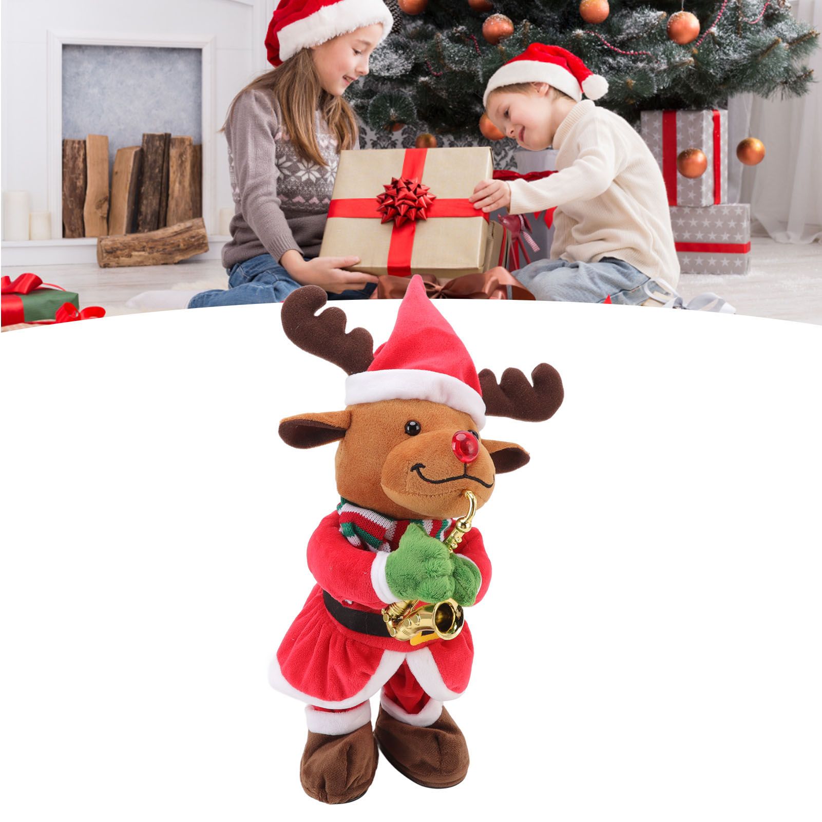 Electric Music Christmas Toy Doll 8 Songs Continuous Play Dancing Singing view 11