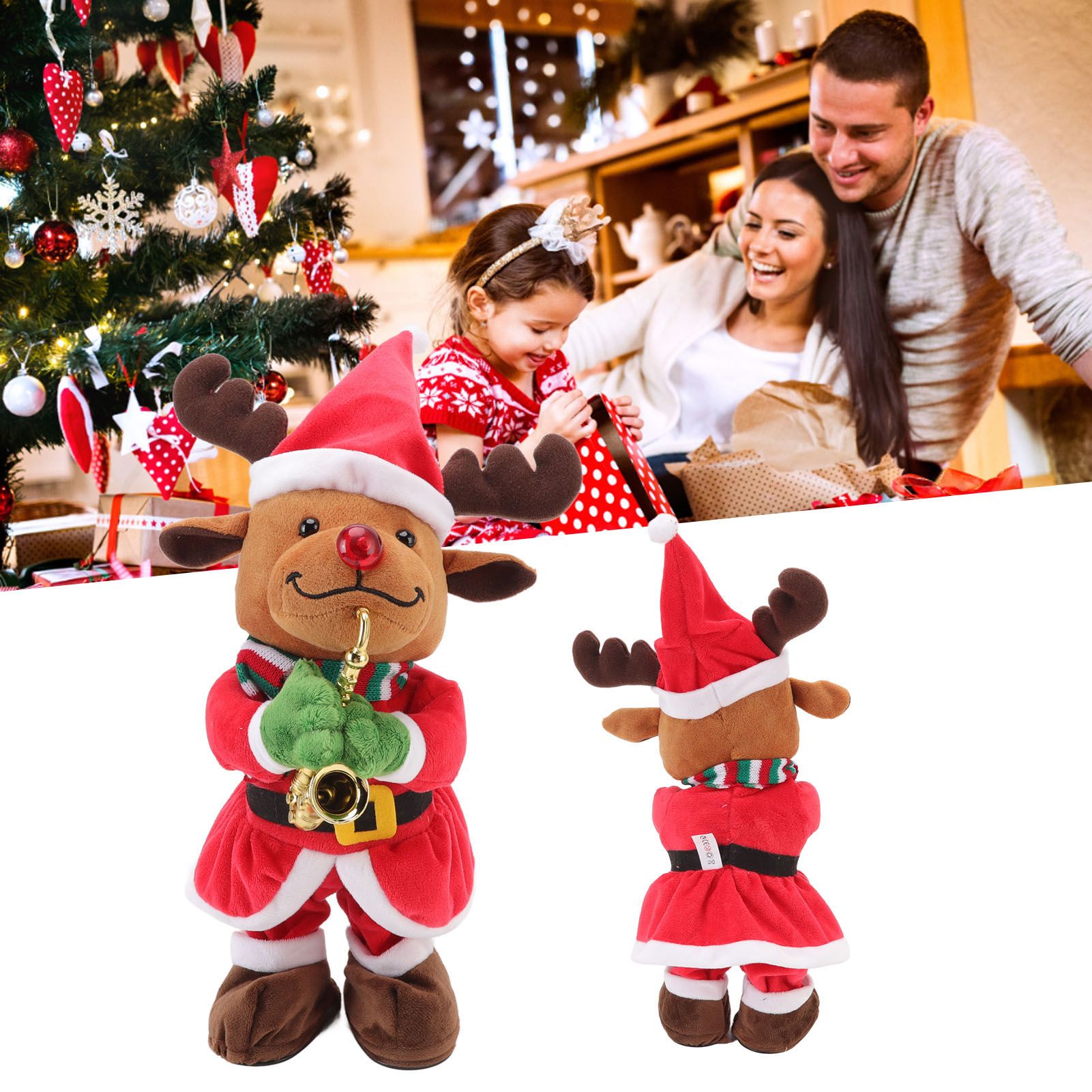 Electric Music Christmas Toy Doll 8 Songs Continuous Play Dancing Singing view 12