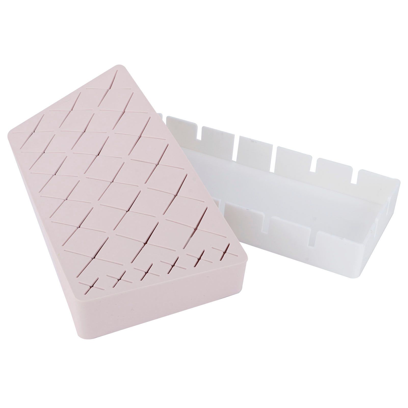 24 Slots Silicone Lipstick Organizer Makeup Cosmetics Holder Storage Box view 6