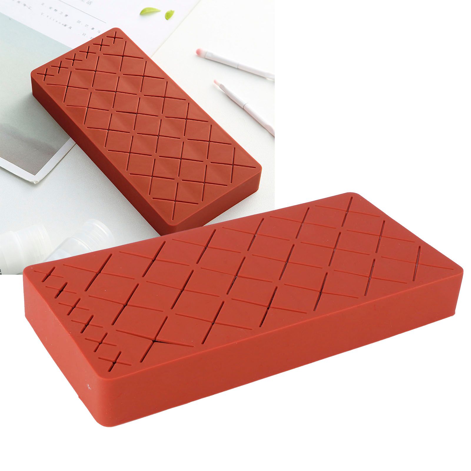 24 Slots Silicone Lipstick Organizer Makeup Cosmetics Holder Storage Box view 10