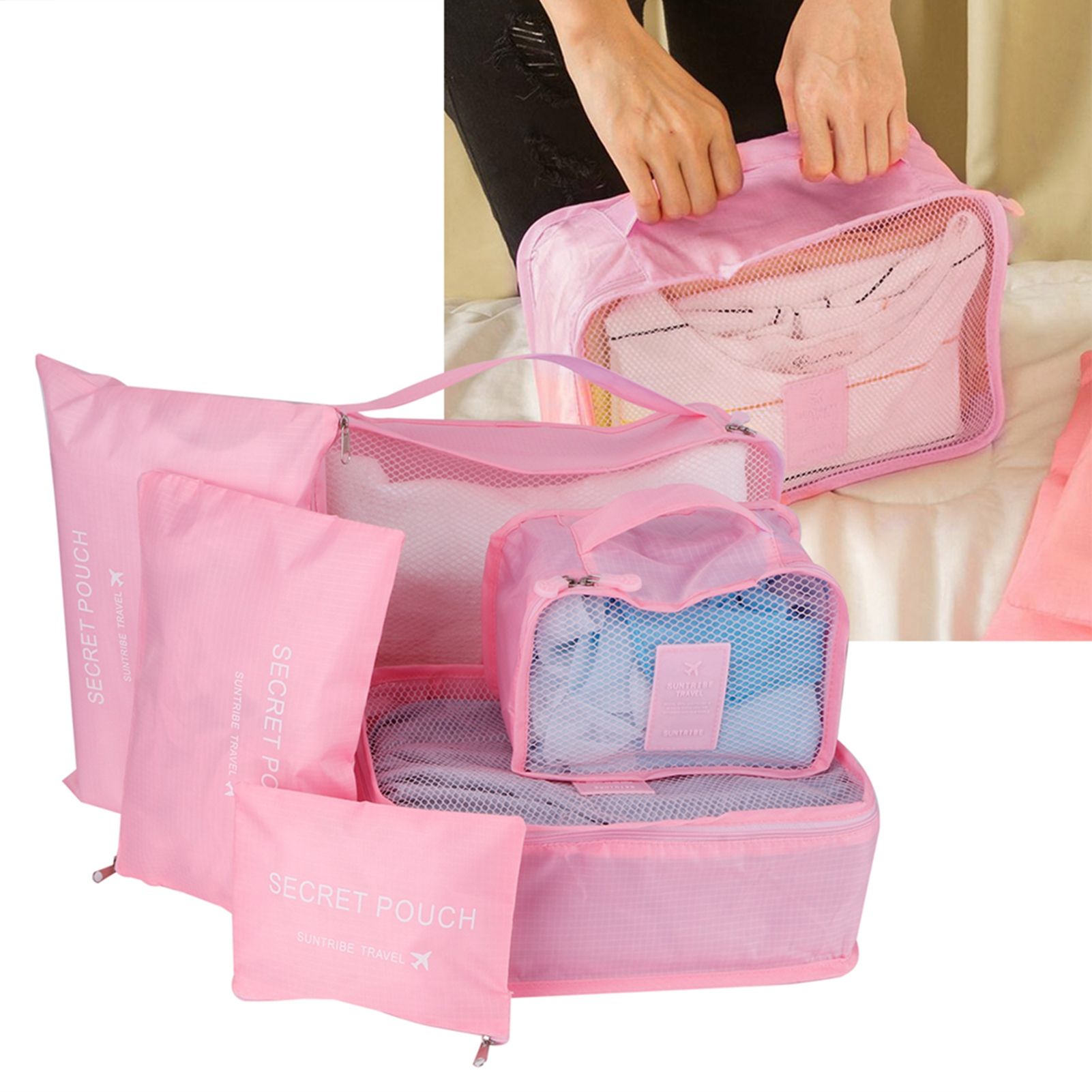 6Pcs/Set Storage Bag Clothing Sorting Bag Luggage Suitcase Packing Organizer view 9