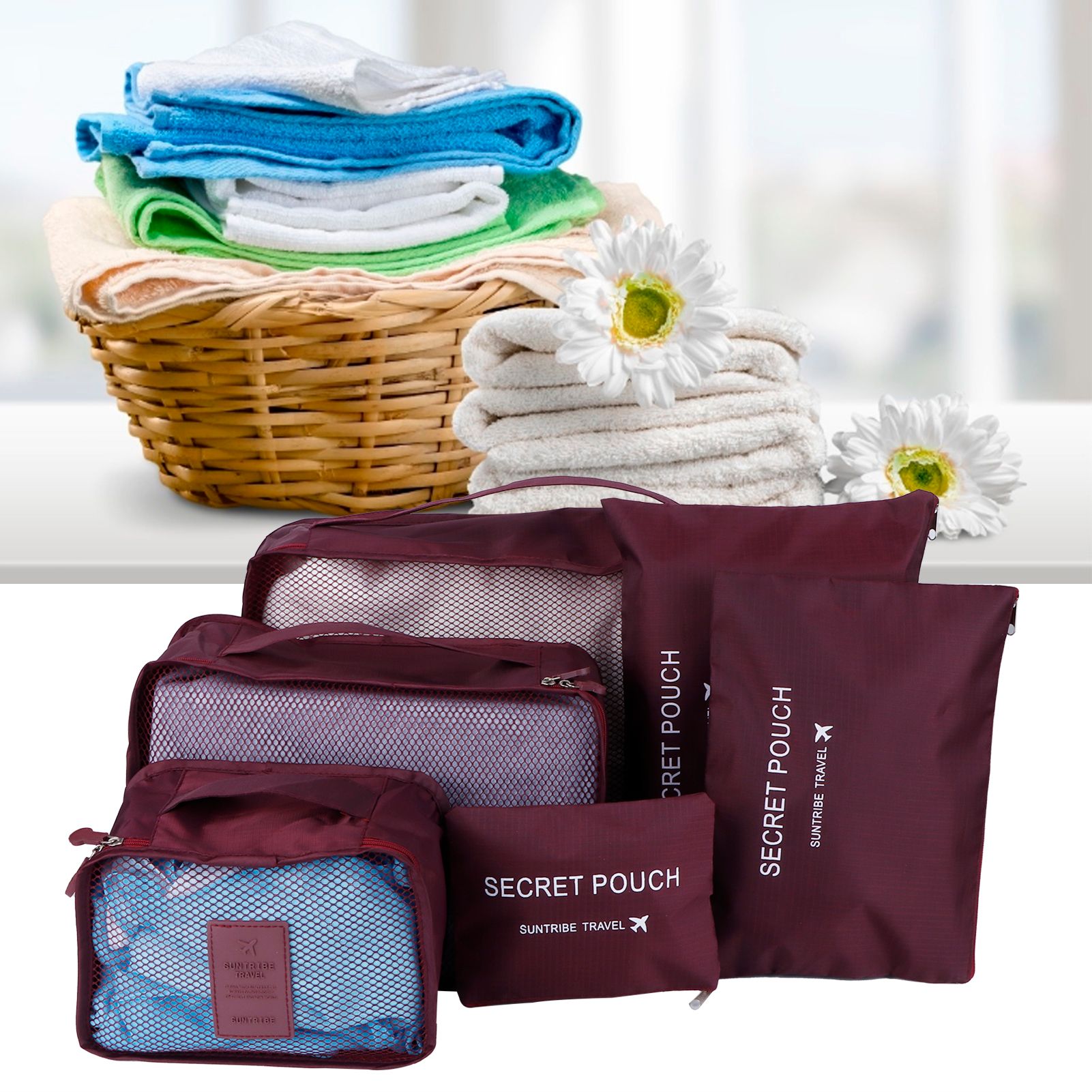6Pcs/Set Storage Bag Clothing Sorting Bag Luggage Suitcase Packing Organizer view 9