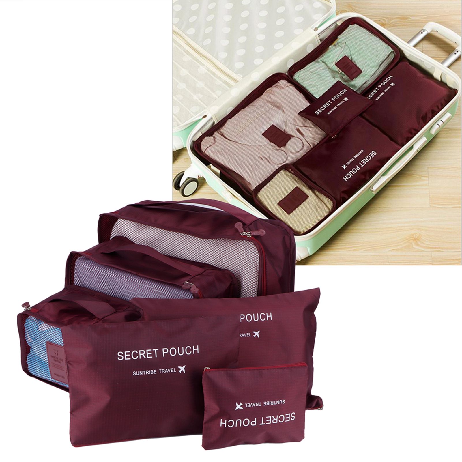 6Pcs/Set Storage Bag Clothing Sorting Bag Luggage Suitcase Packing Organizer view 10