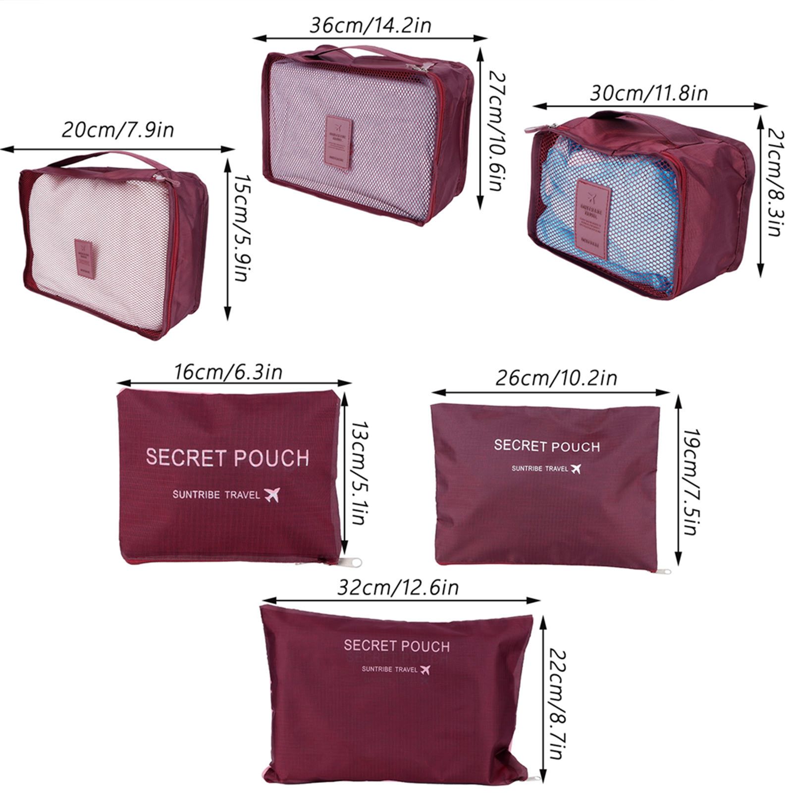 6Pcs/Set Storage Bag Clothing Sorting Bag Luggage Suitcase Packing Organizer view 14