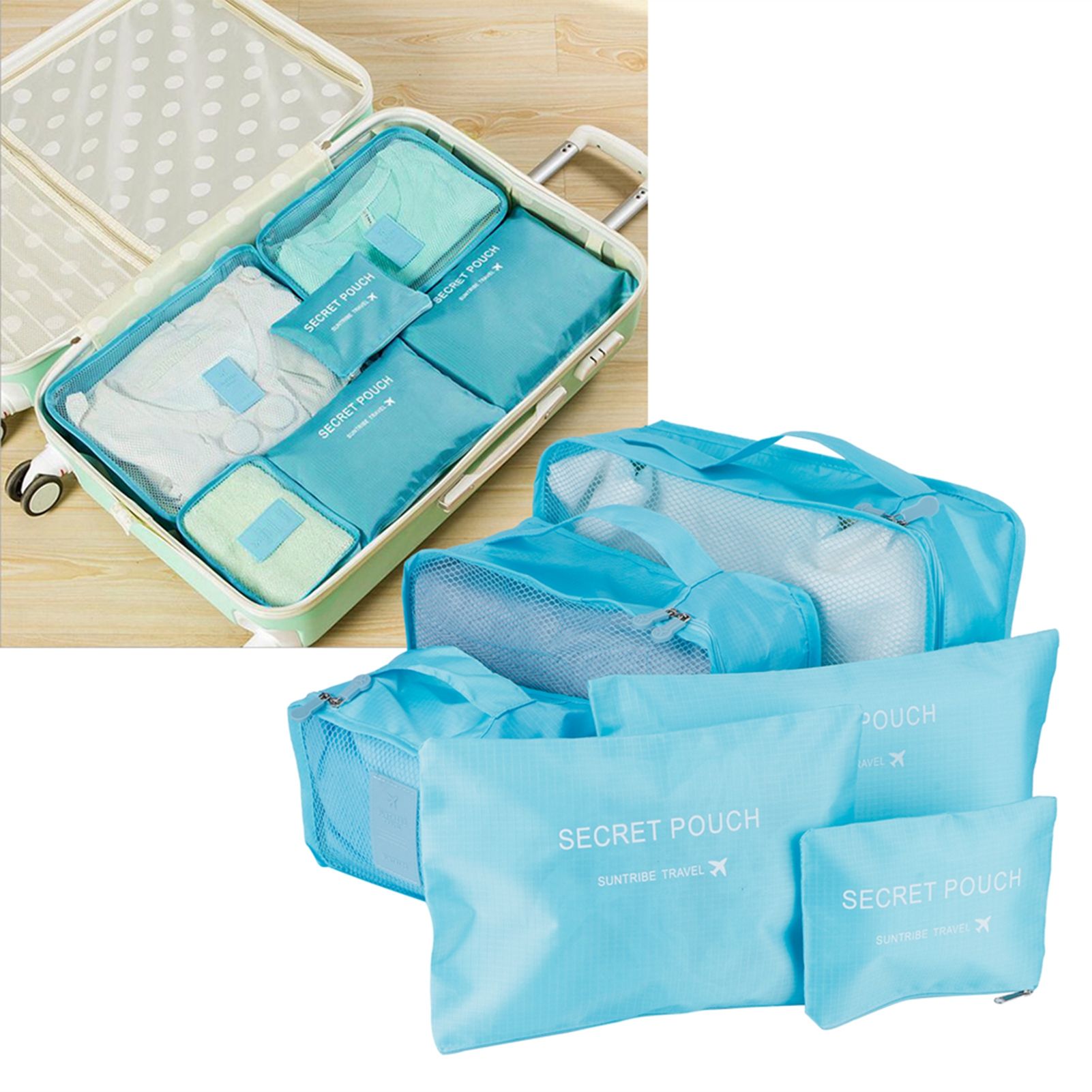6Pcs/Set Storage Bag Clothing Sorting Bag Luggage Suitcase Packing Organizer view 10