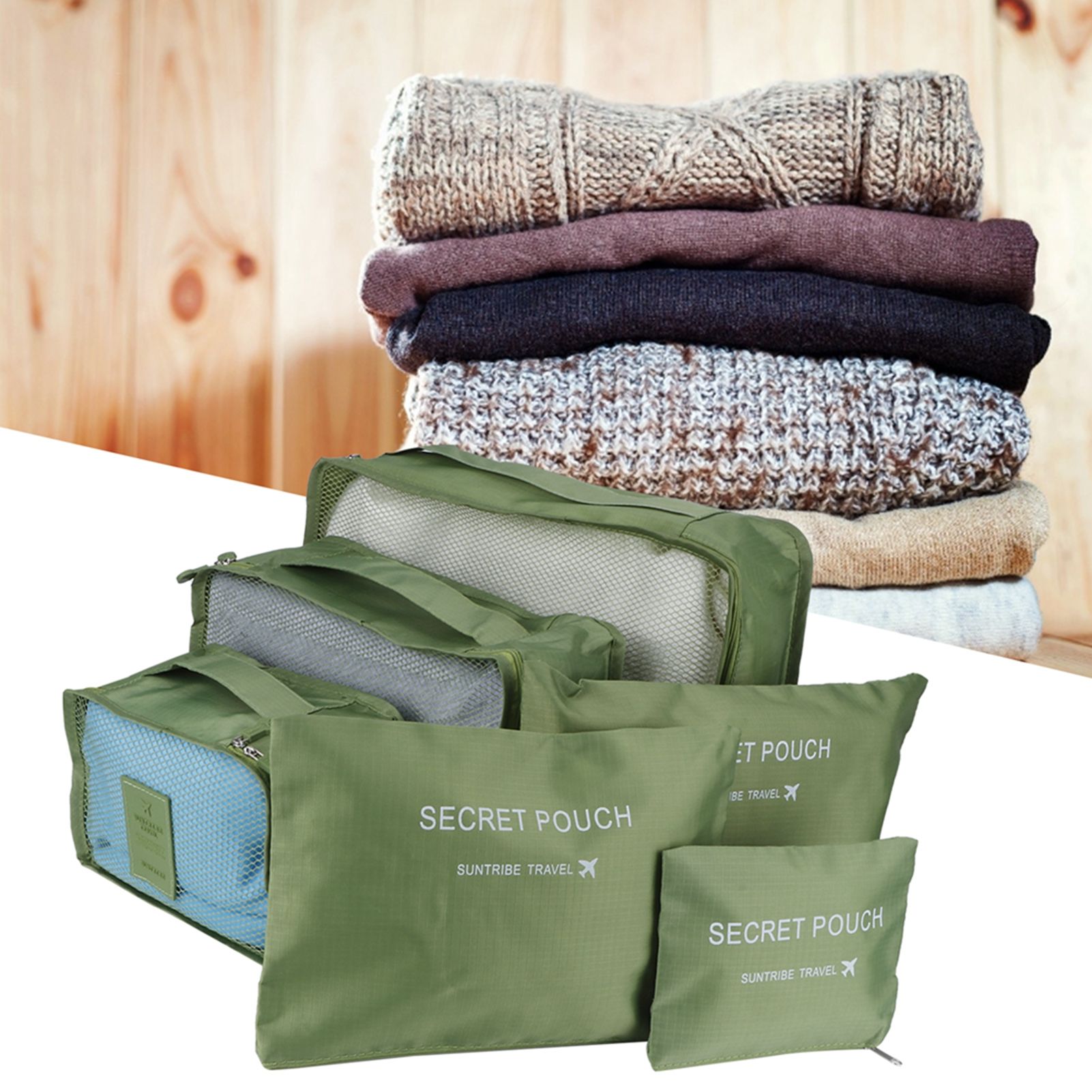 6Pcs/Set Storage Bag Clothing Sorting Bag Luggage Suitcase Packing Organizer view 9