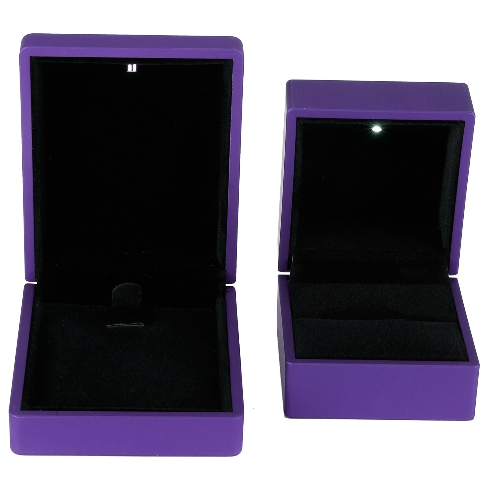 LED Jewelry Display Pendant Necklace Gift Box Ring Case Engagement Wedding view 2