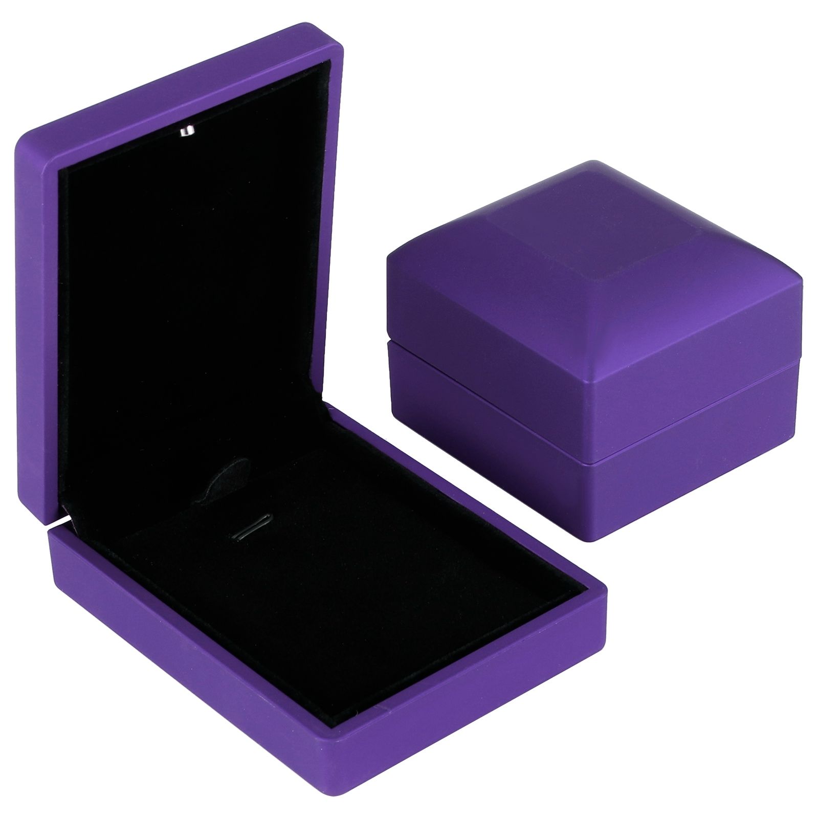 LED Jewelry Display Pendant Necklace Gift Box Ring Case Engagement Wedding view 5