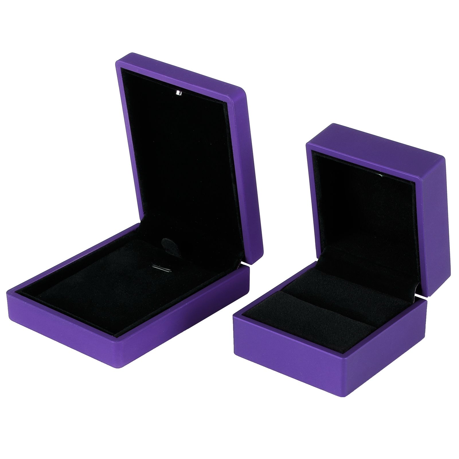LED Jewelry Display Pendant Necklace Gift Box Ring Case Engagement Wedding view 6