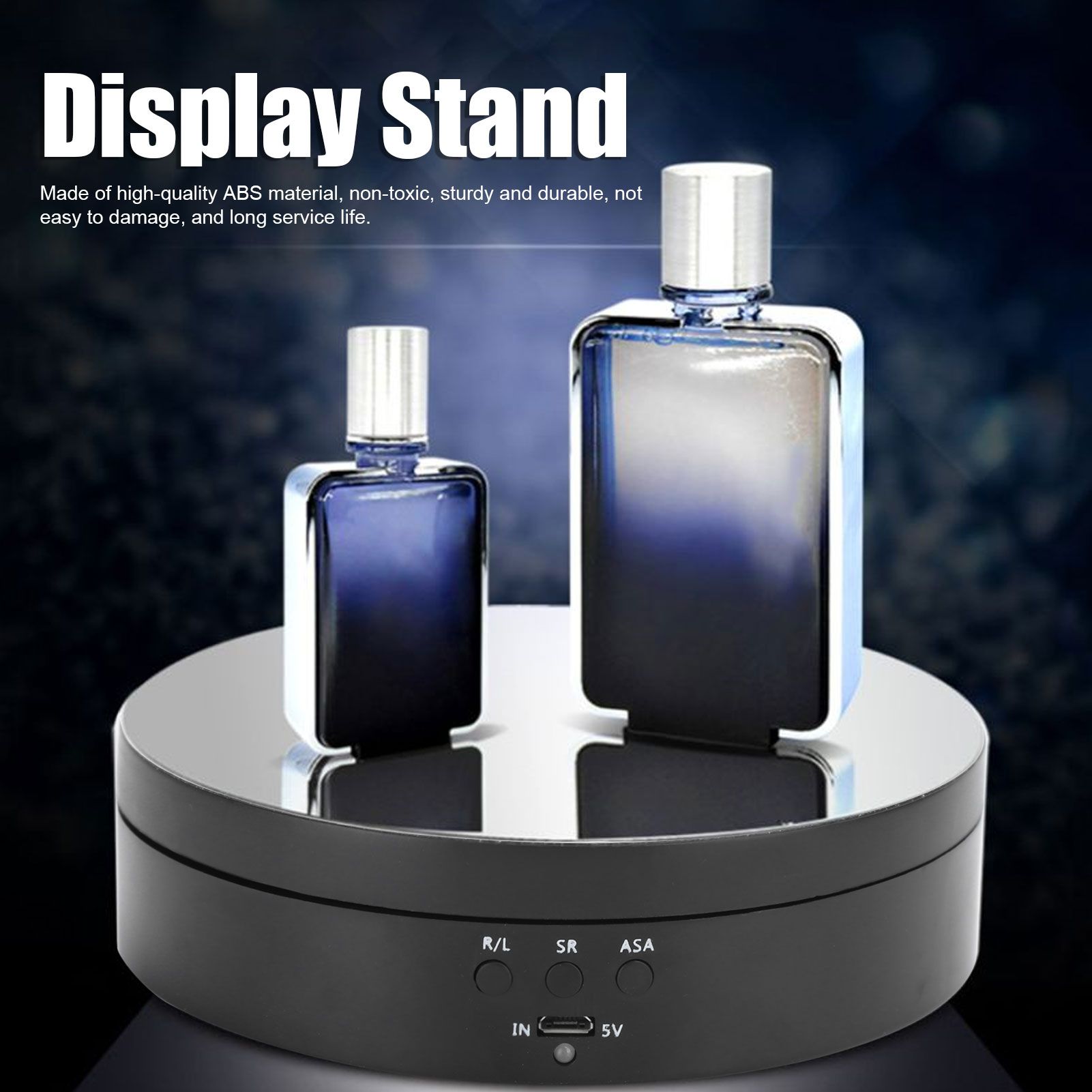 3 Speeds Electric Rotating Display Stand 360 Degree Turntable Jewelry Holder view 14