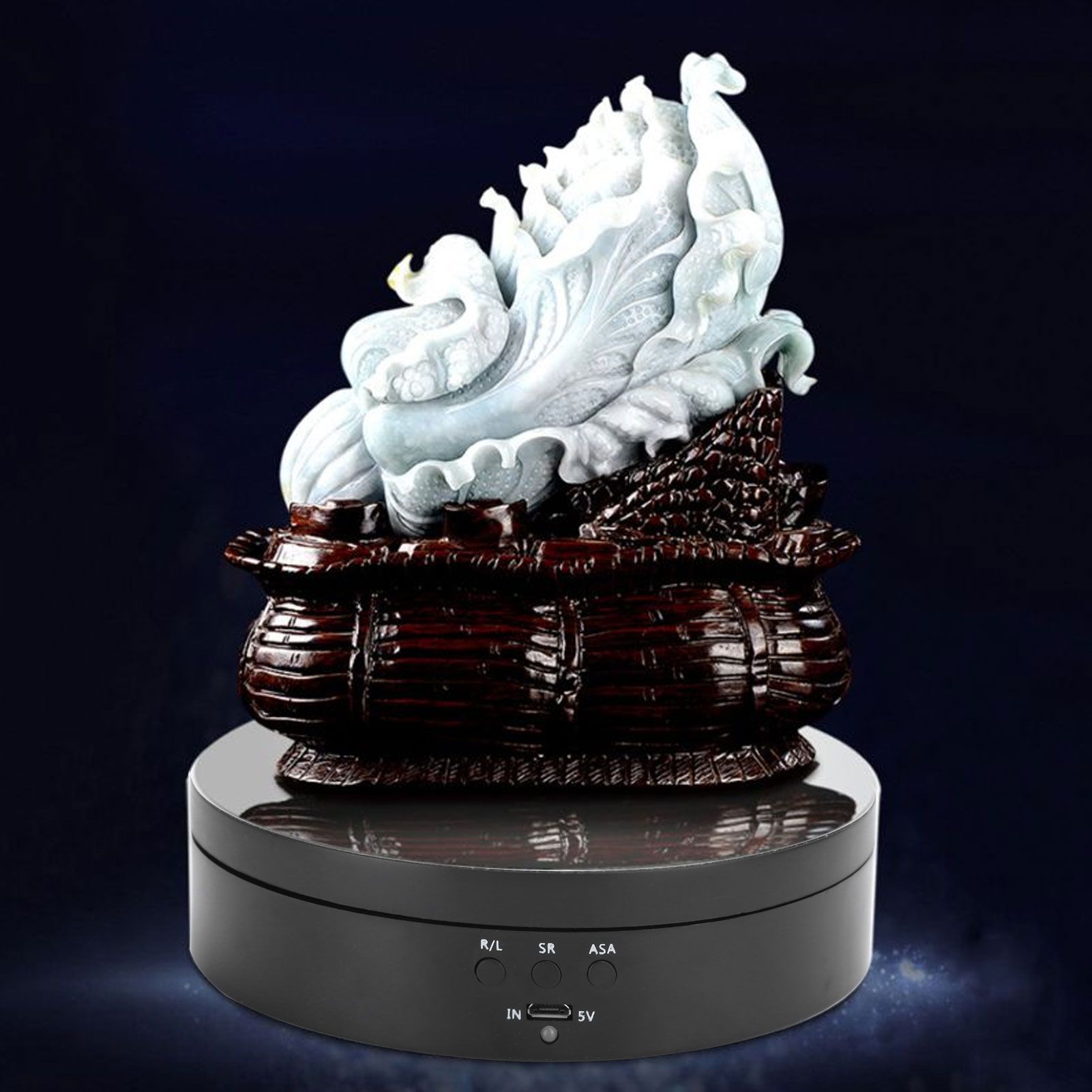 3 Speeds Electric Rotating Display Stand 360 Degree Turntable Jewelry Holder view 15