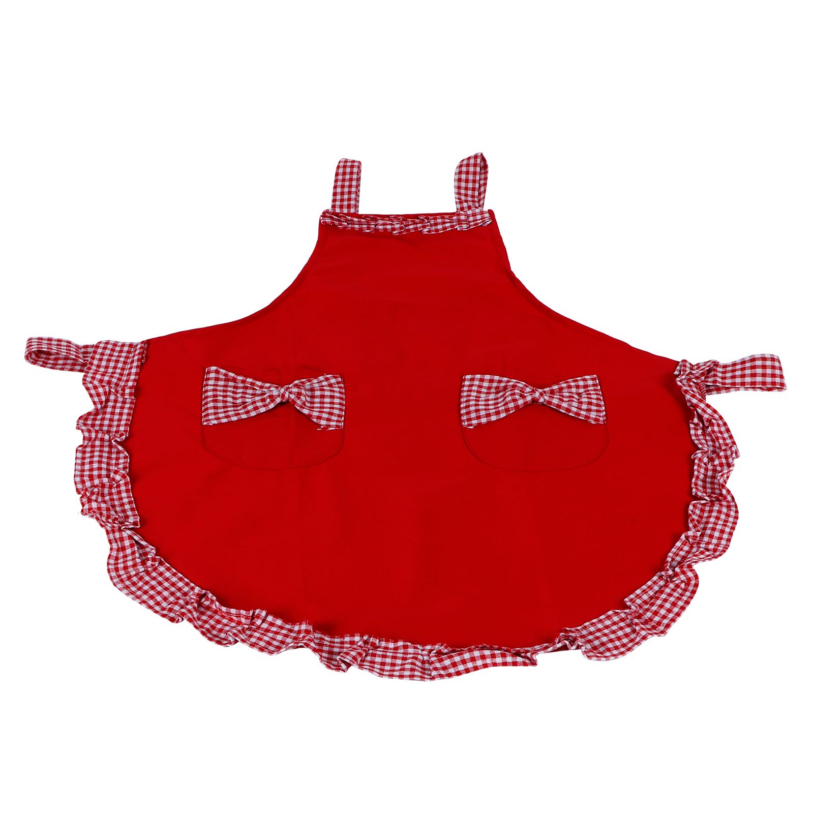 Cute Vintage Women Apron Bowknot Lace Decoration with Pocket for Kitchen view 2