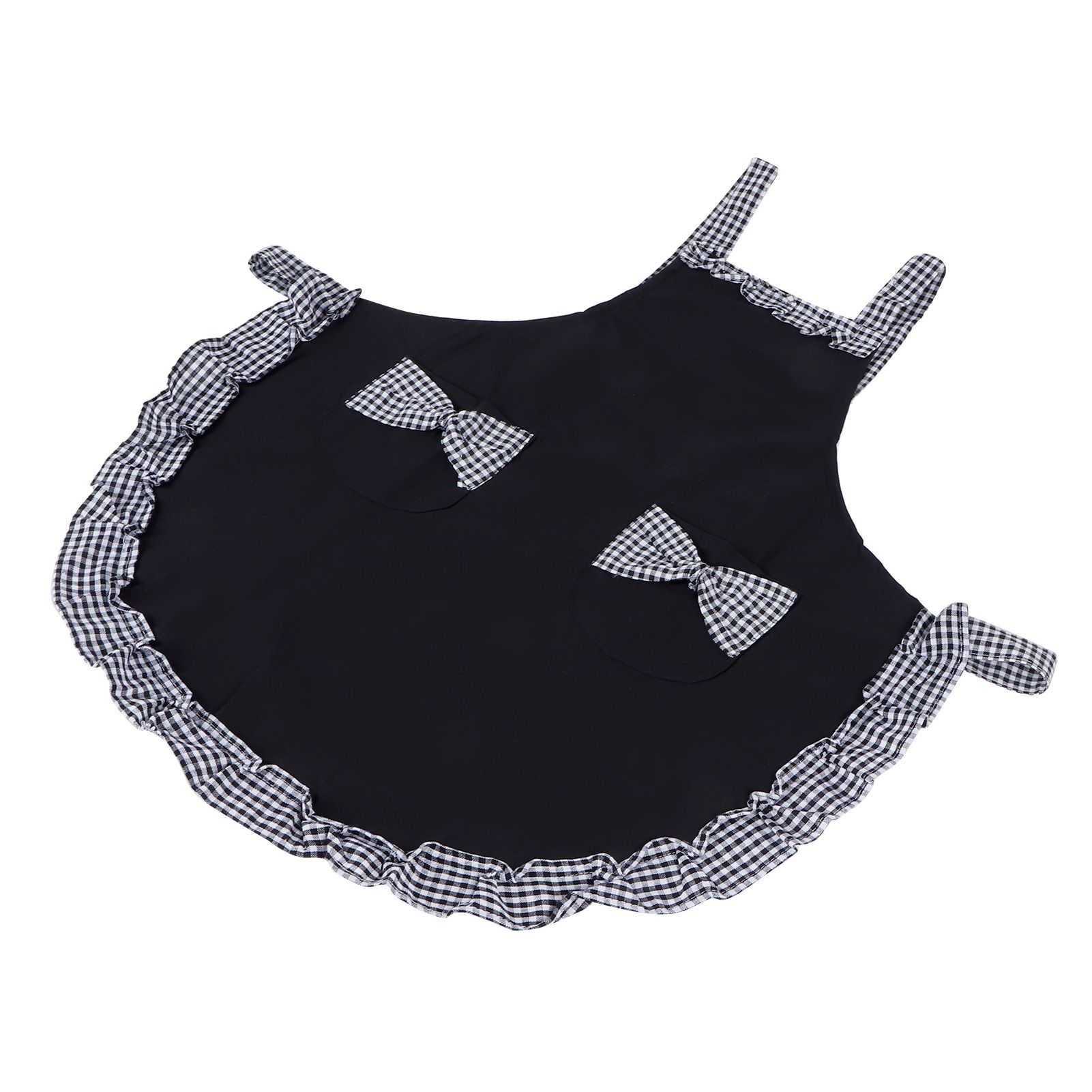 Cute Vintage Women Apron Bowknot Lace Decoration with Pocket for Kitchen view 3