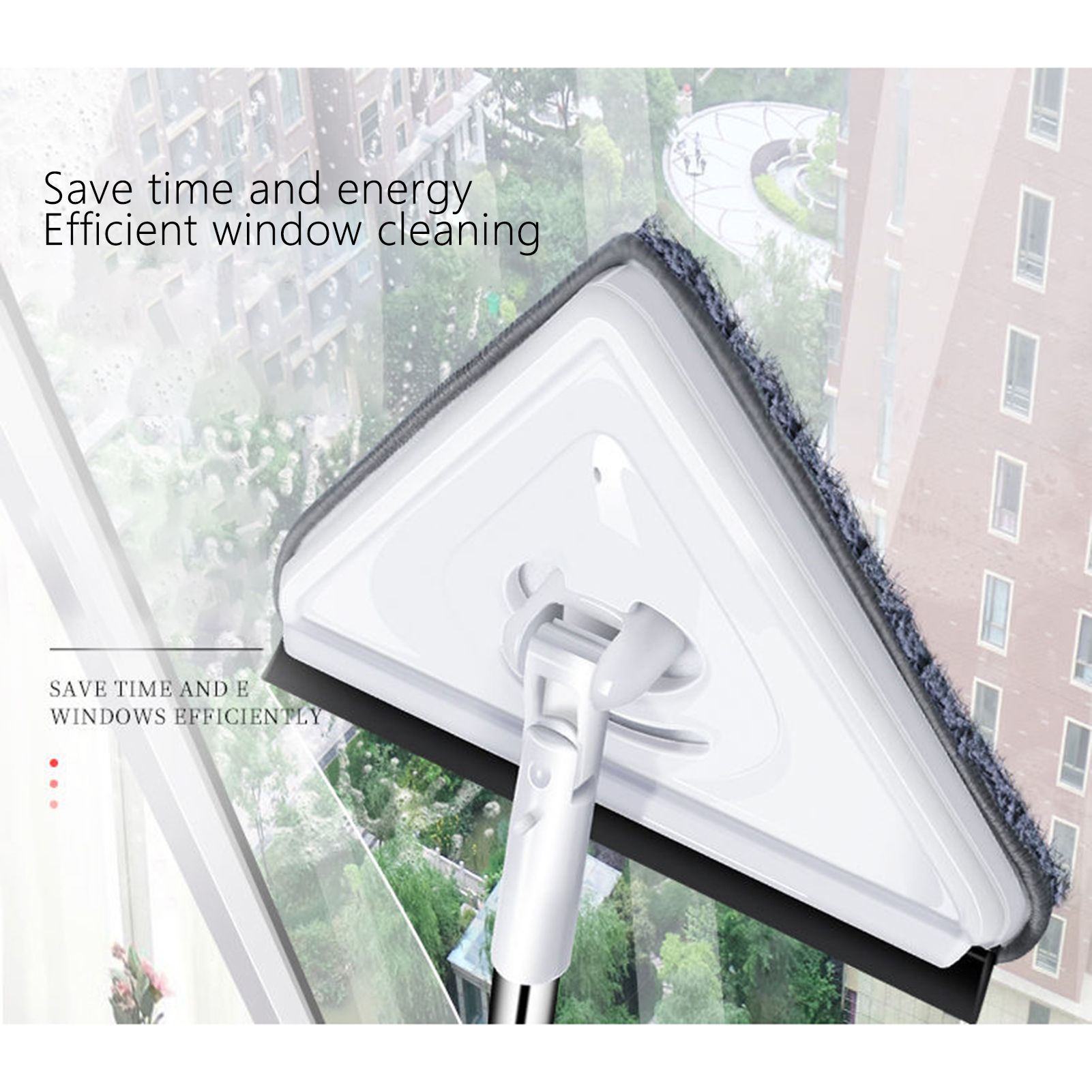 MultiFunctional Window Cleaner Detachable Rod Floor Ceiling Wall Glass Wiper view 15