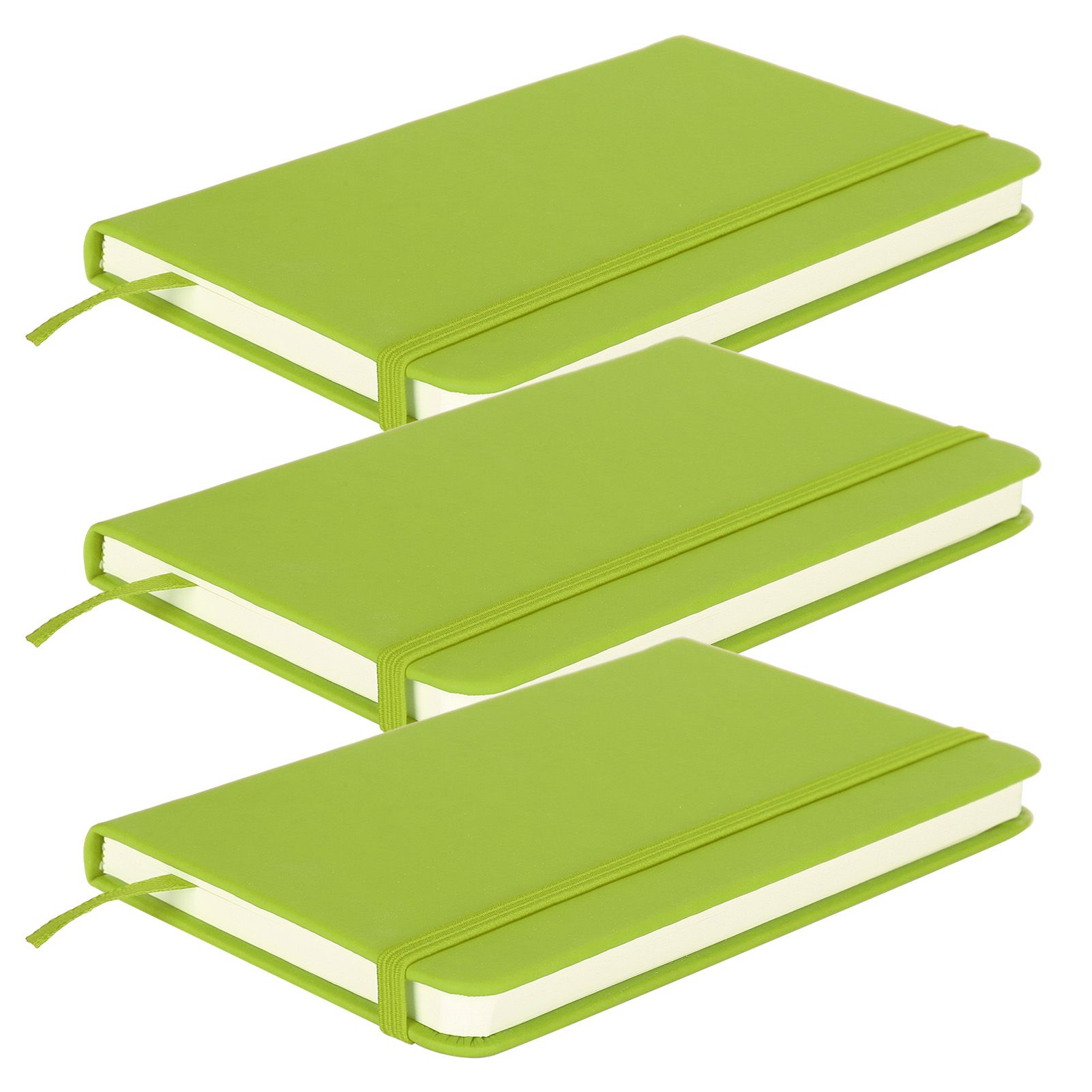3Pcs PU A6 Business Notepad Hardcover Strap Notebook Diary Stationery Office view 5