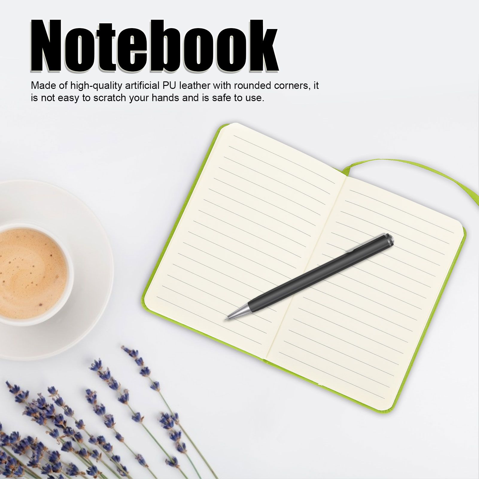 3Pcs PU A6 Business Notepad Hardcover Strap Notebook Diary Stationery Office view 13