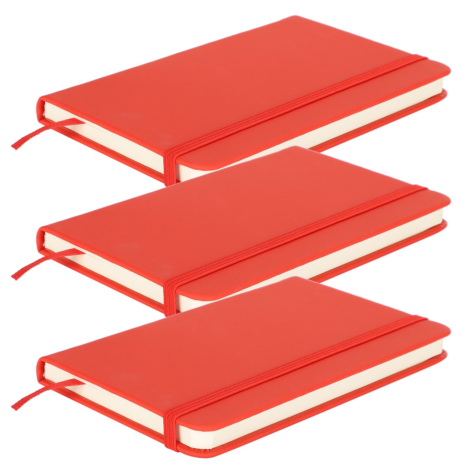 3Pcs PU A6 Business Notepad Hardcover Strap Notebook Diary Stationery Office view 2