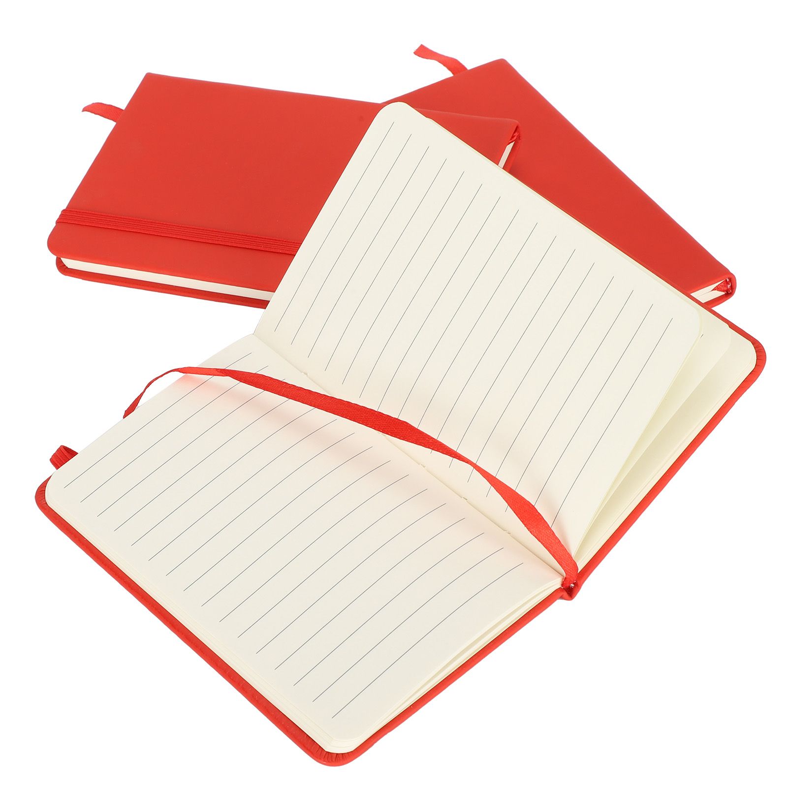 3Pcs PU A6 Business Notepad Hardcover Strap Notebook Diary Stationery Office view 6