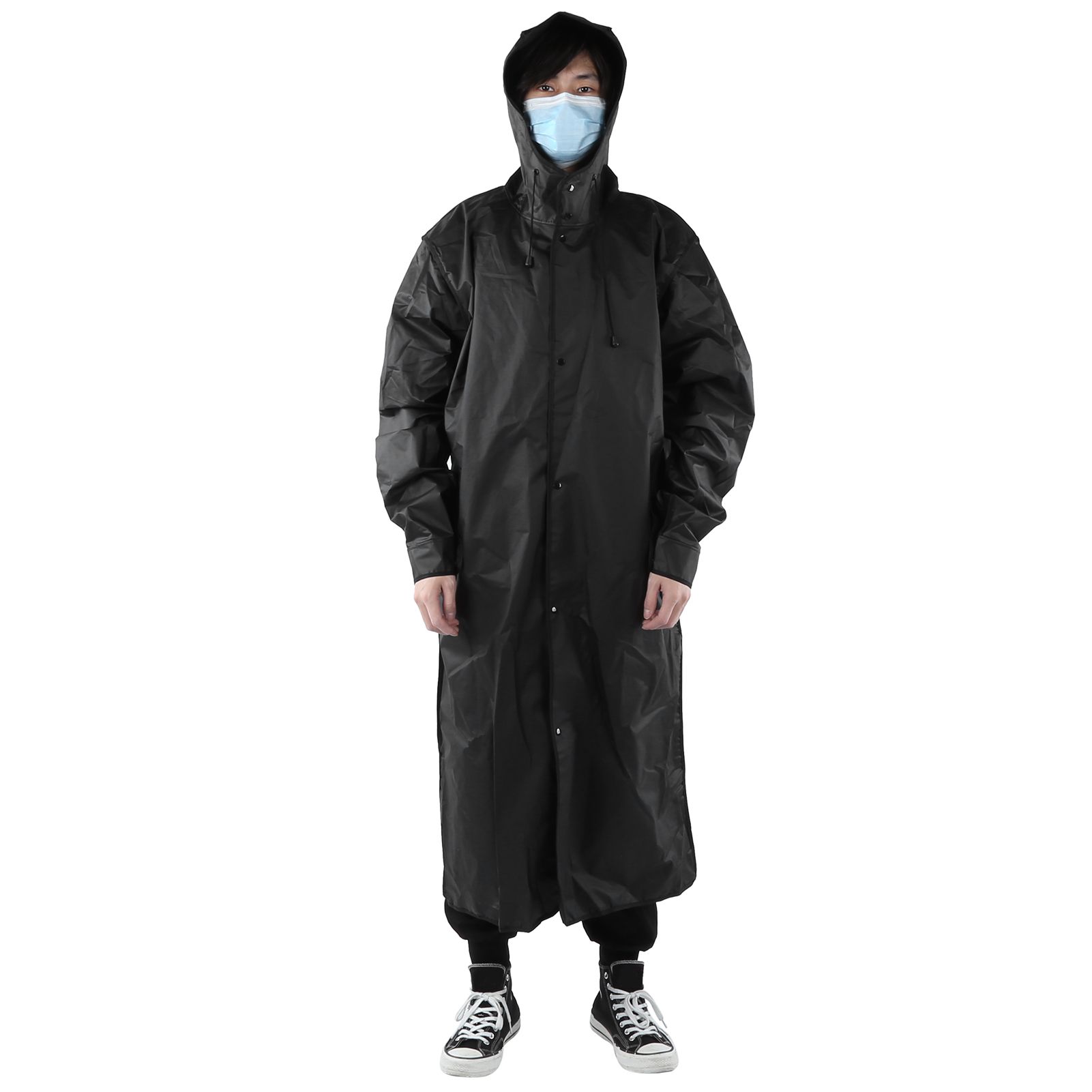Hooded Raincoat Portable EVA Waterproof Outdoor Rainwear for Camping Hiking view 5
