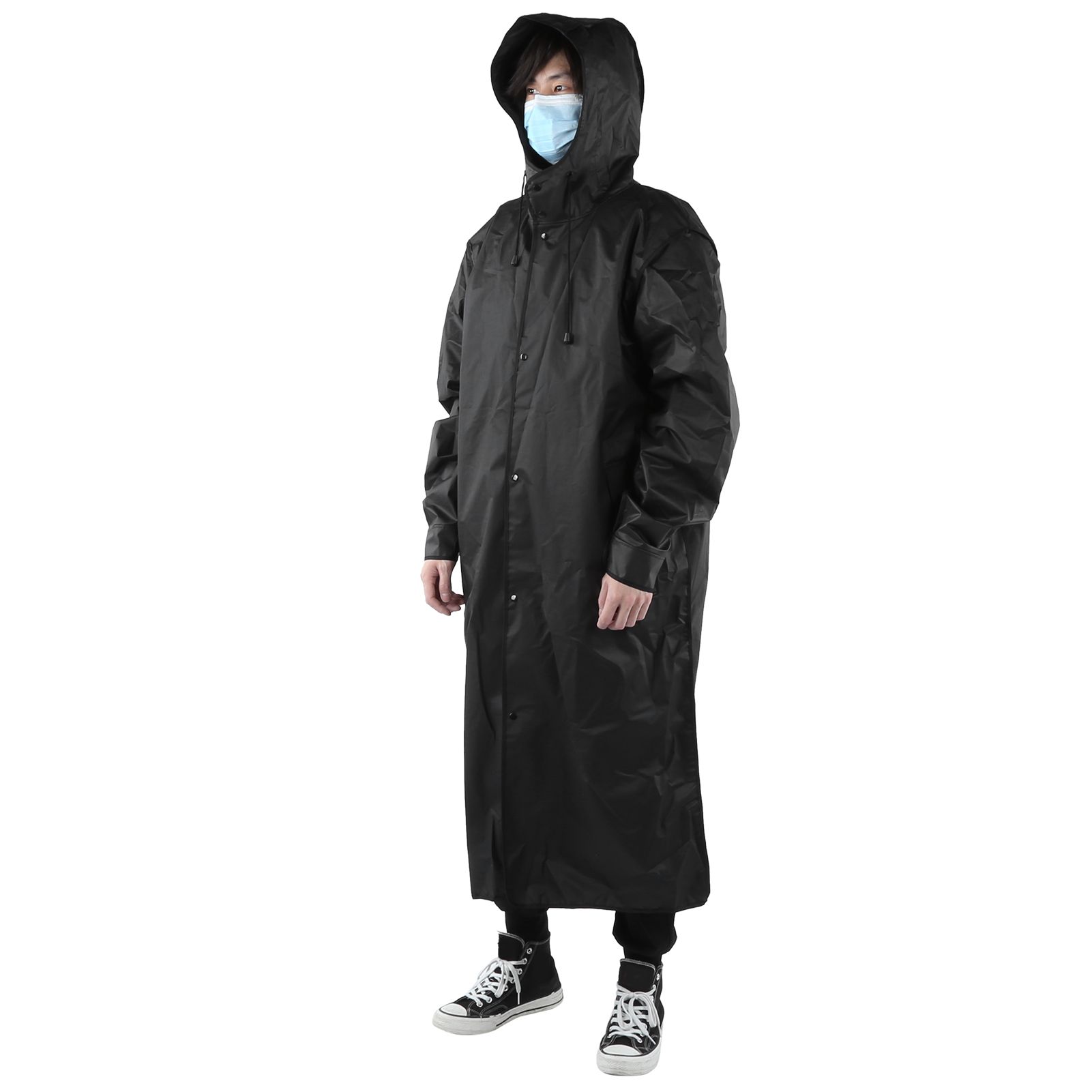 Hooded Raincoat Portable EVA Waterproof Outdoor Rainwear for Camping Hiking view 6